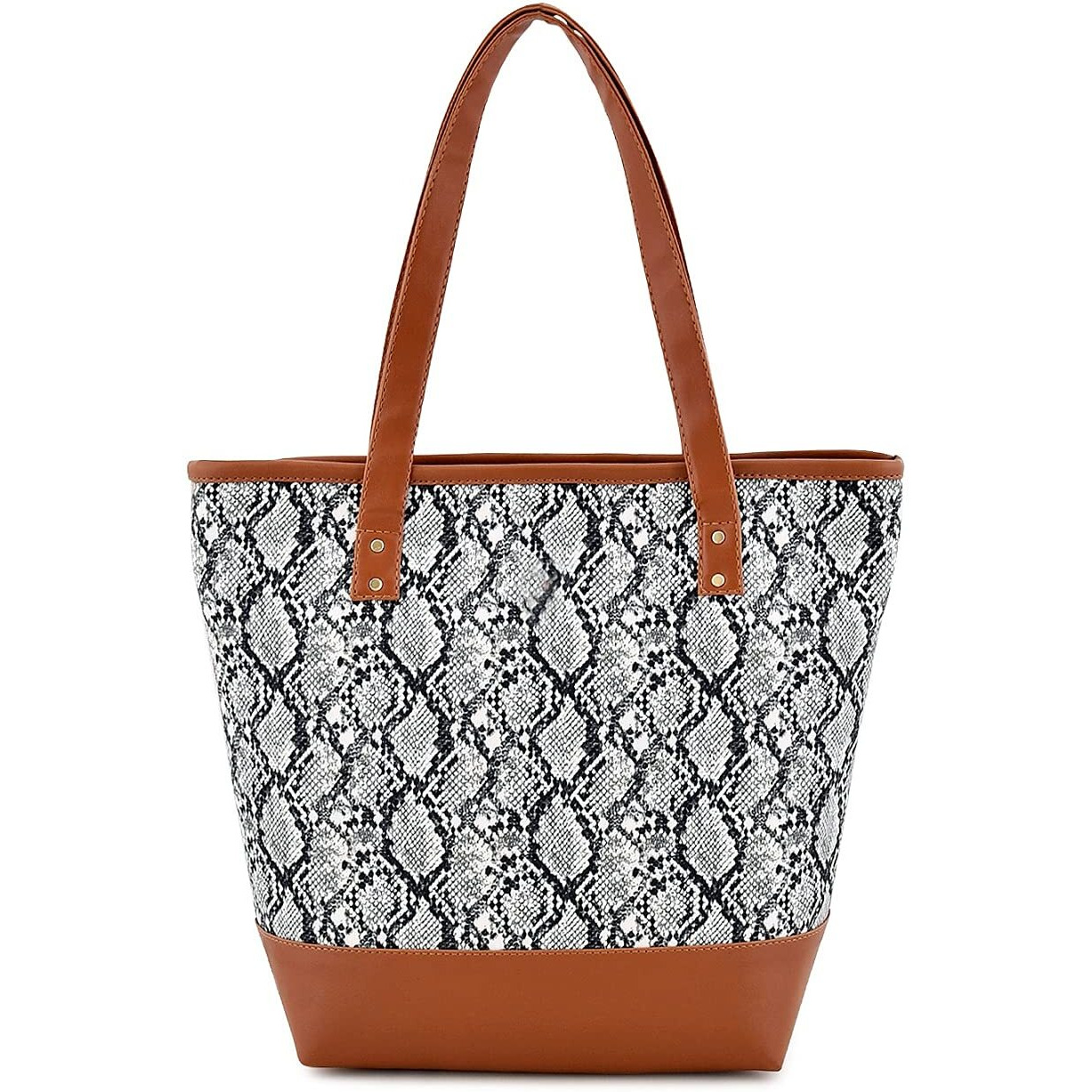 Lychee bags Women Canvas Print Blue Tote Bag (WHITE, BLACK)