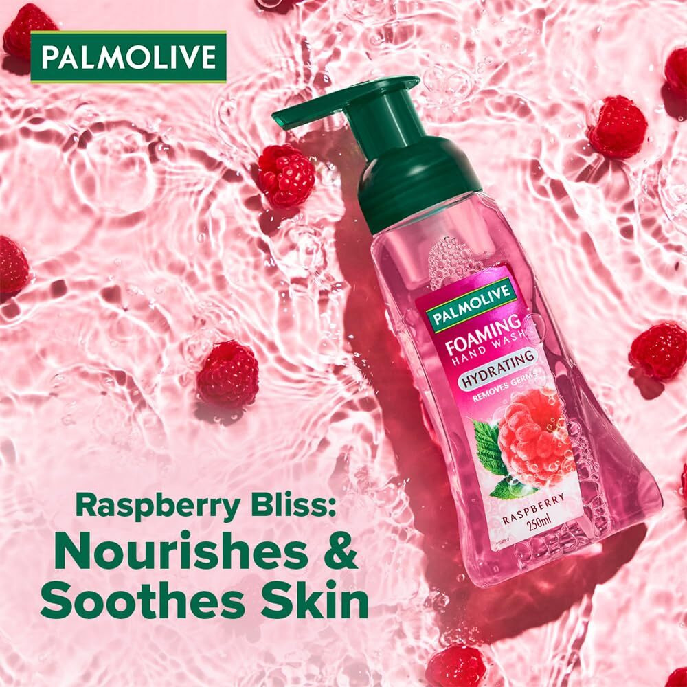 Palmolive Hydrating Raspberry Foaming Handwash Liquid , 250Ml Dispenser Bottle, Wash Away Germs, Refreshing Fragrance Hand Wash
