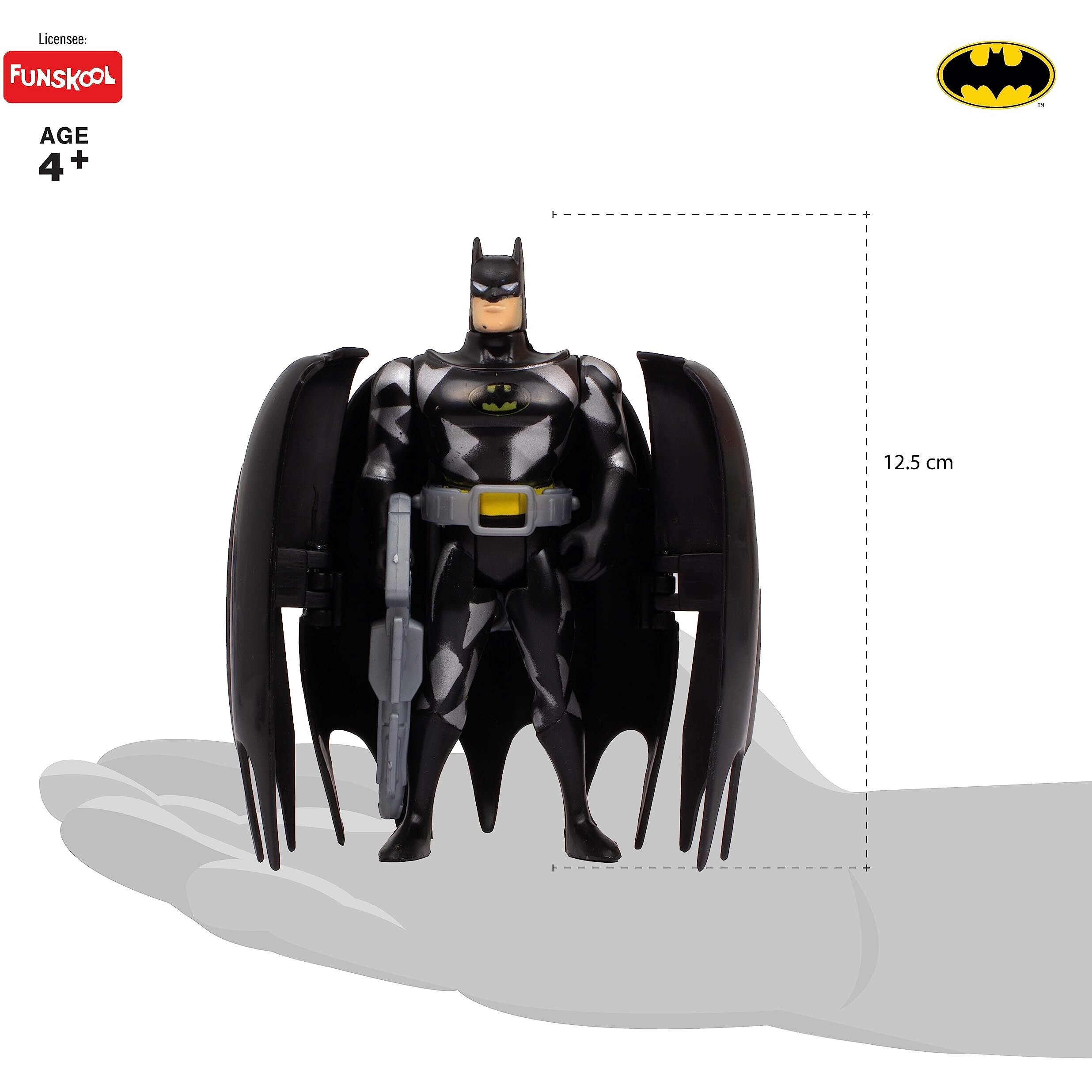 Funskool-Lightning Strike Batman,Classic Action Figures With Articulation,6 Inches,Collectible,For 4 Year Old Kids And Above,Toy
