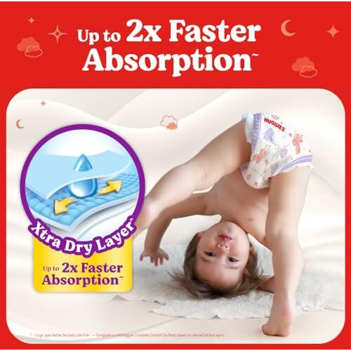 Huggies Dry Tape | Adjustable Tape Style Diapers, Newborn (Nb) Size (0-5 Kgs), 36 Count | Up To 2X Faster Absorption, Up To 12 Hours Overnight Absorption