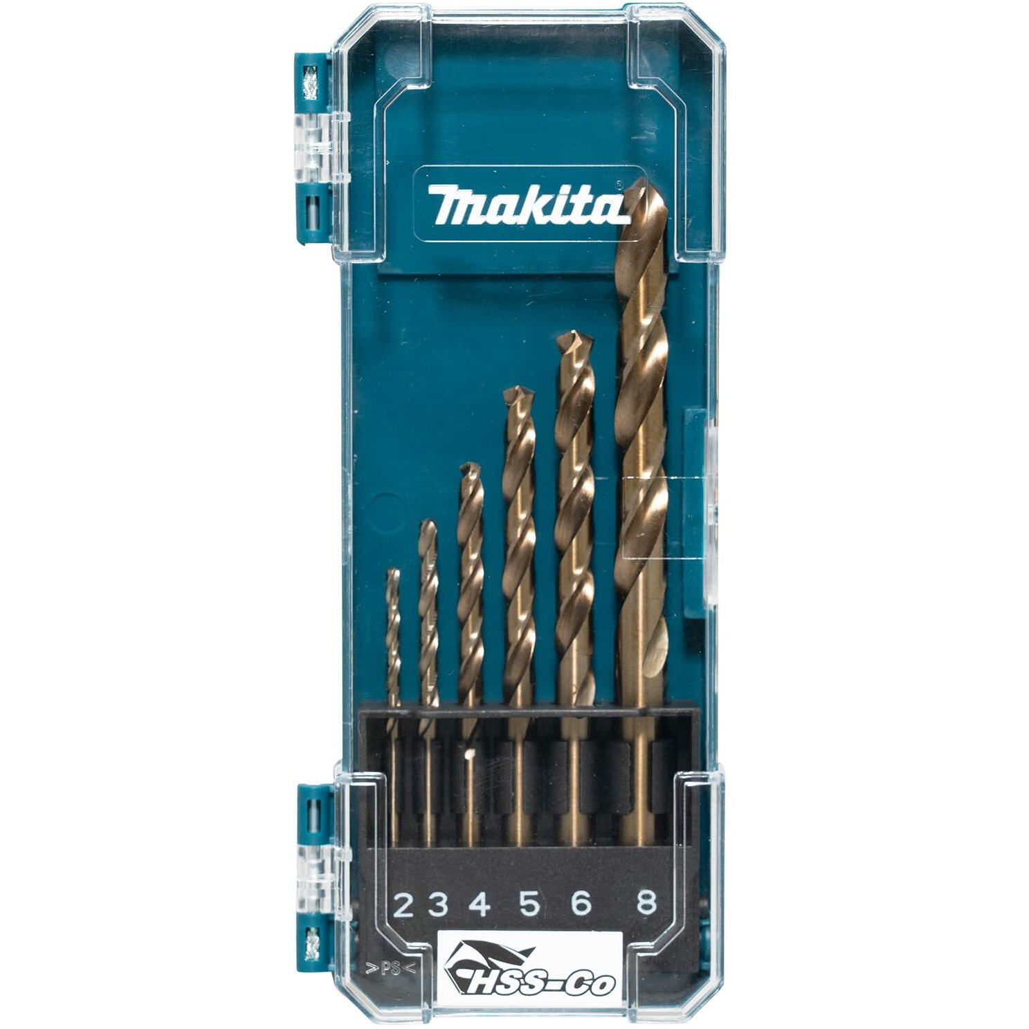 Makita D-75758 Hss-Cobalt Drill Bit Set For Stainless Steel (2,3,4,5,6 & 8Mm)