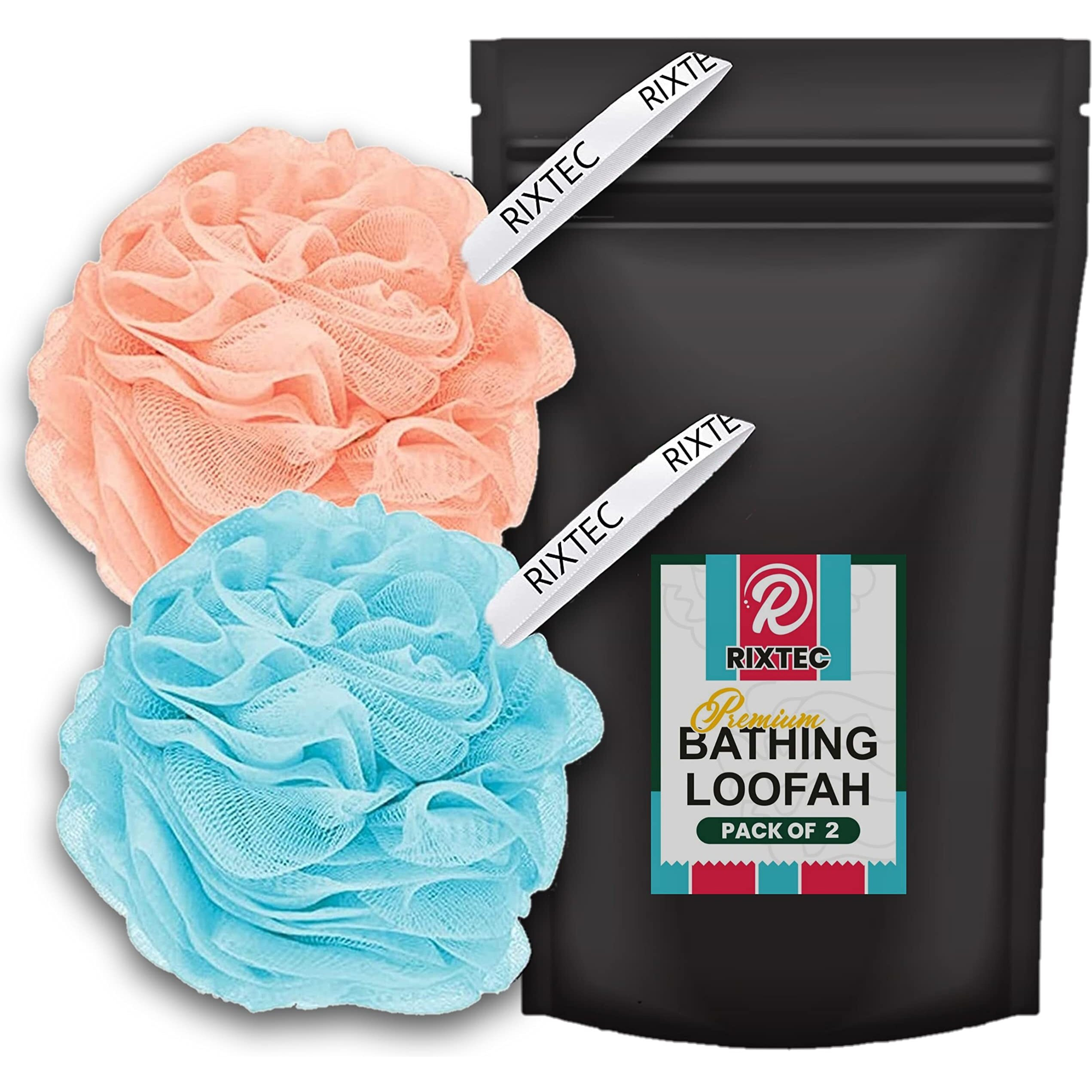 Rixtec Premium Bathing Loofah Body For Men And Women (Pack Of 2)