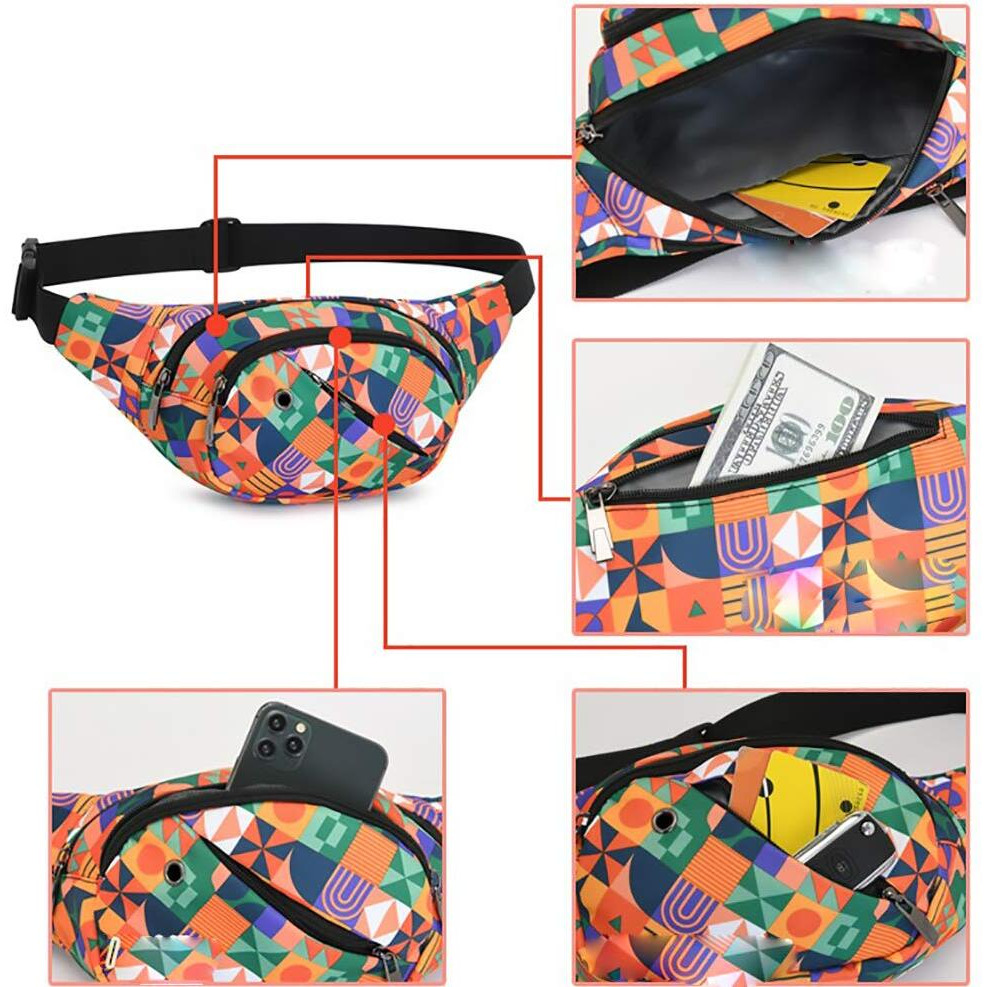 Gustave Ultra-Light Waist Bag With Adjustable Strap, Waterproof Nylon Large Capacity Fanny Pack For Men & Women - Ideal For Travel, Hiking, Sports & Daily Use