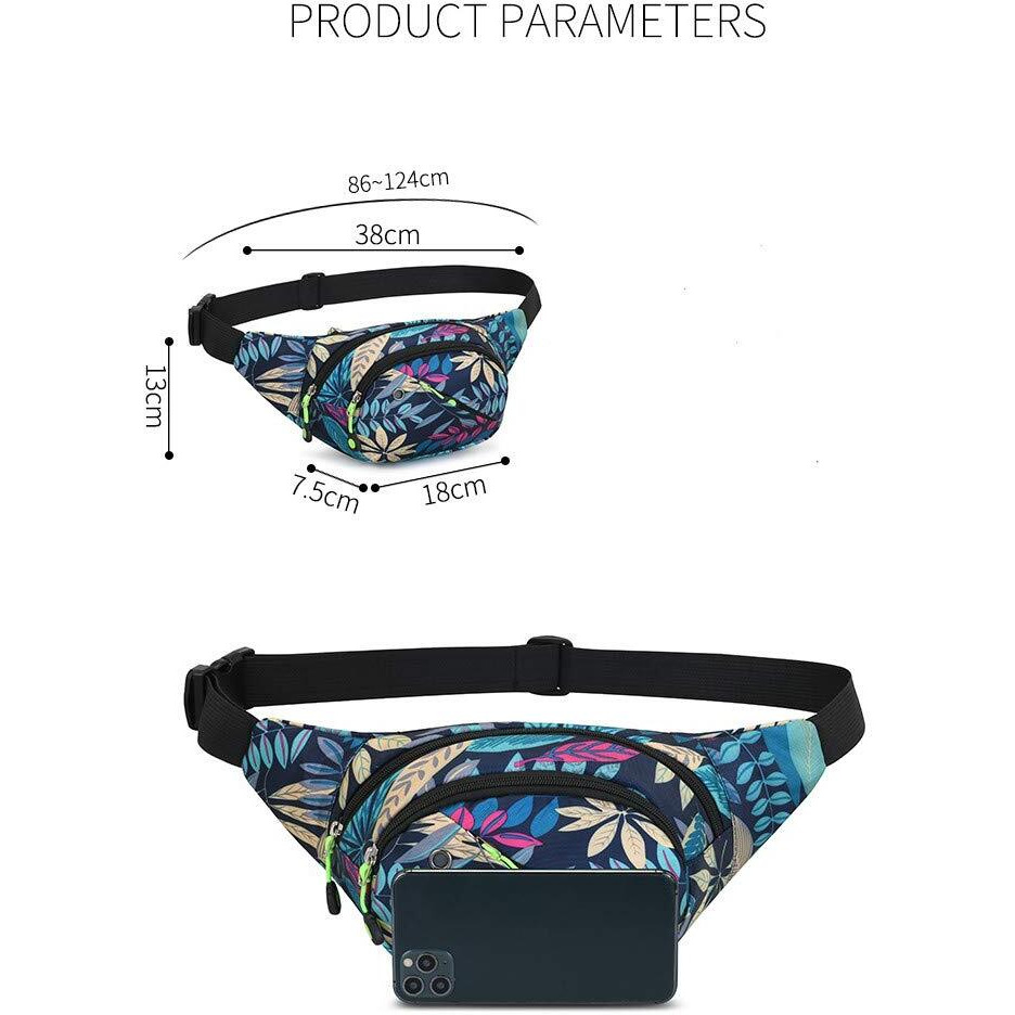 Gustave Waist Bag,Fitness Waist Bag For Men,Outdoor Sports Fashion Waist Bag (Geometric Blue)