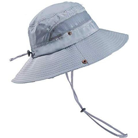 Gustave Synthetic Mens Sun Hat Wide Brim Summer Sun Cap For Men Uv Protection Fishsing Hat Foldable Bucket Hat Outdoor(Grey), Free Size