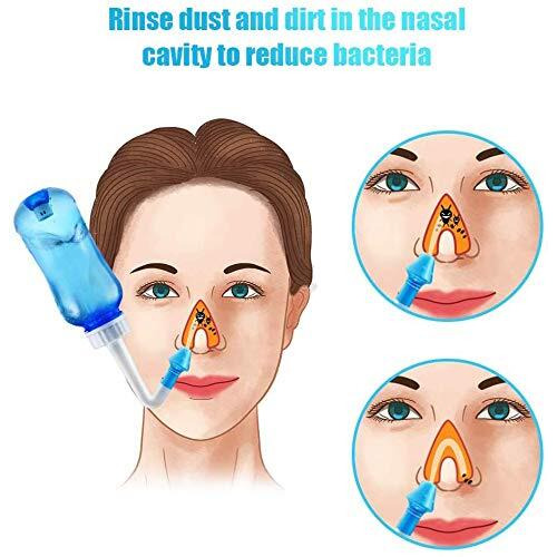 Hannea Nose Wash System Clean Sinus Allergies Nasal Pressure Neti Pot For Children And Adults(300 Ml)