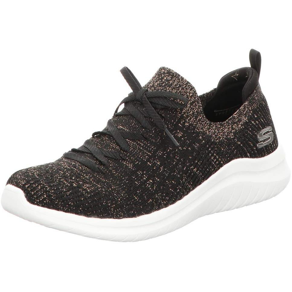 Skechers Womens Ultra Flex 2.0 - Glimmer Sky Black/Gold Casual Shoe - 7 Uk (13357)