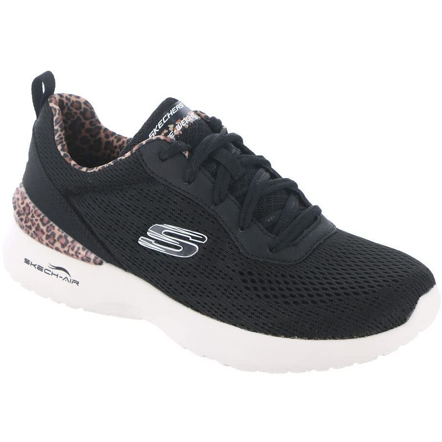 Skechers Womens Skech-Air Dynamight-Wild Lead Black/White Sneaker - 3 Uk (149752)