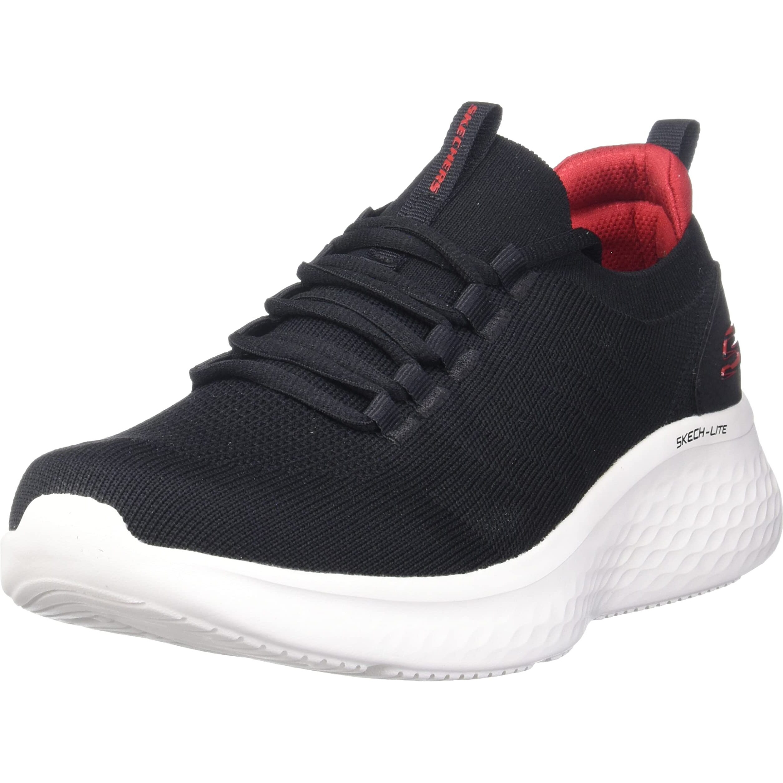 Skechers Mens Skech-Lite Pro - Faint Flair Black/Red Casual Shoe - 8 Uk (232593)