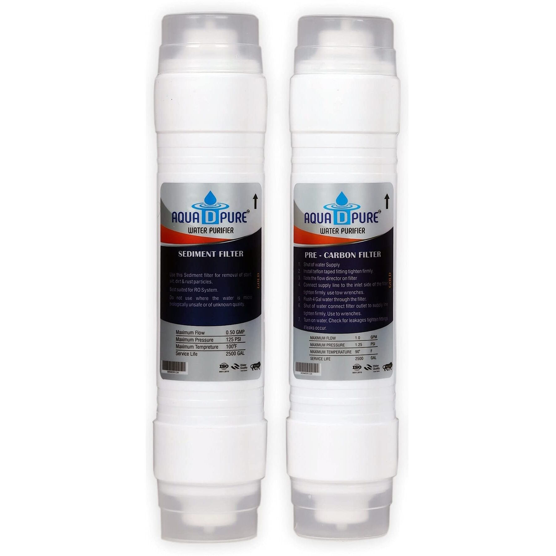 Aqua D Pure Complete 80 Gpd Ro Water Purifier Service Kit Filter Suitable For All Type Of Water Purifier