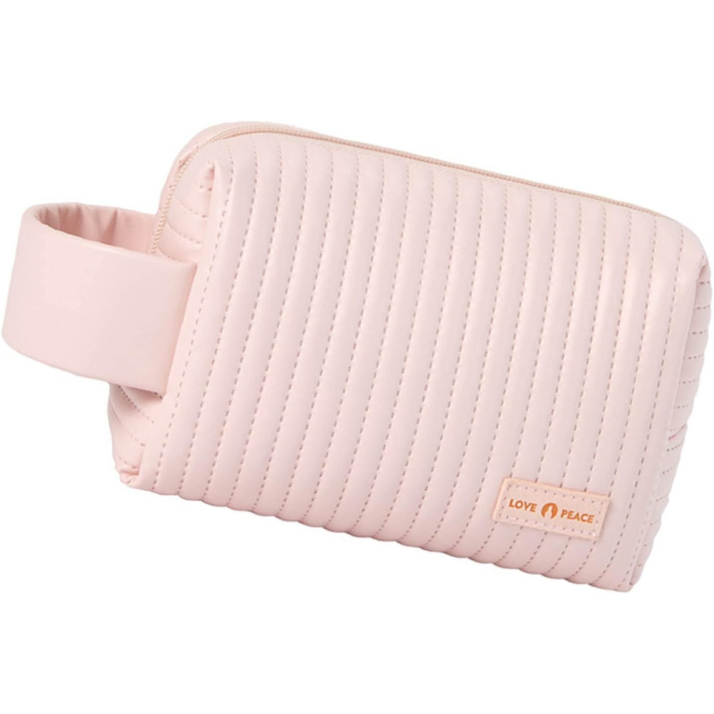 Kroywen Cute Small Makeup Bag Portable Cosmetic Bag Travel Make Up Pouch Waterproof Toiletry Bags For Beauty Accessories Gift For Women And Girls (Pink) 6.7X3.5X5.1 In