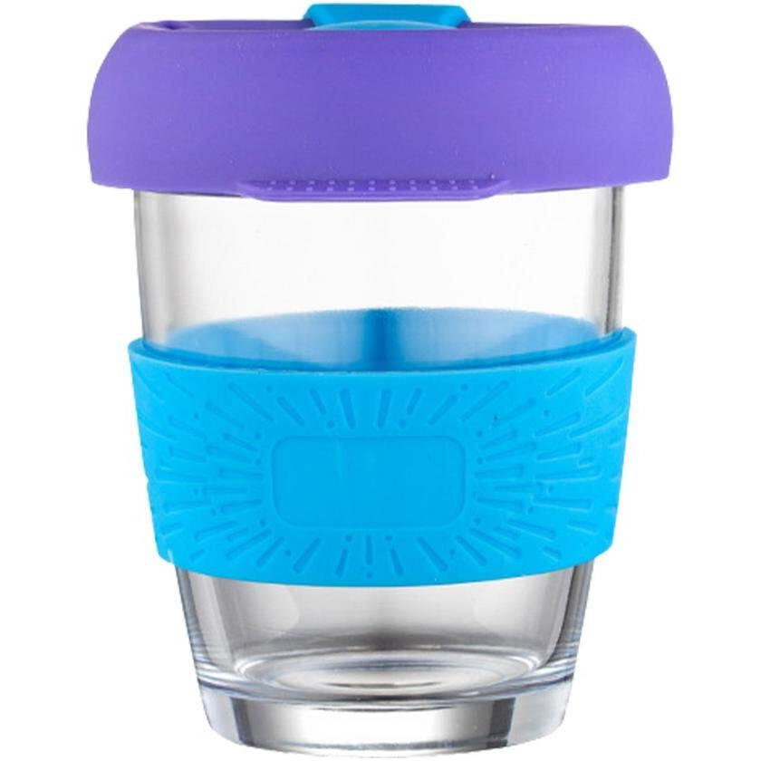 Baskety Reusable Coffee Cup, Sustainable Travel Coffee Mug With Lid And Silicone Sleeve, 350Ml Portable Drinking Cup, Dishwasher And Microwave Safe (Blue, Pack Of 1)