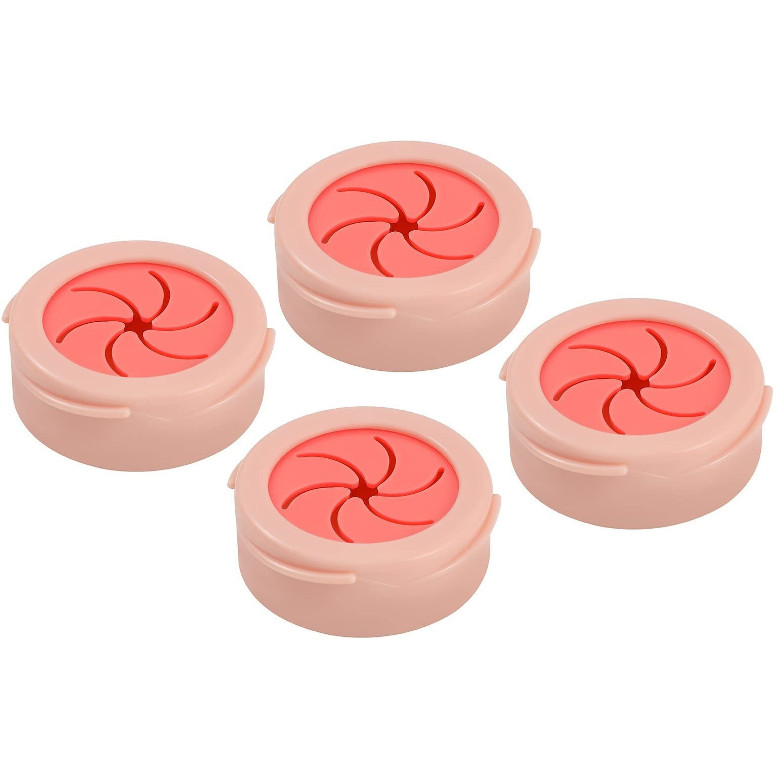 P-Plus International Tea Towel Holders, Bathroom Self-Adhesive Tea Towel Hooks, Round Suction Wall Mount Hooks For Bathroom, Kitchen, Home Storage(Pink, Pack Of 4)