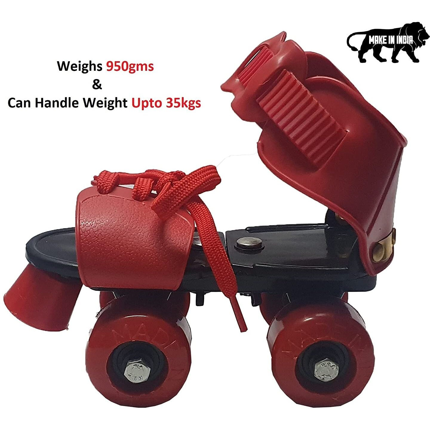 High Trusted Latest Designed Inline Roller Skating With Adjustable Size And Front Break Toys For 4 Years+ Kids Skates Size 5-12 Uk (Red)