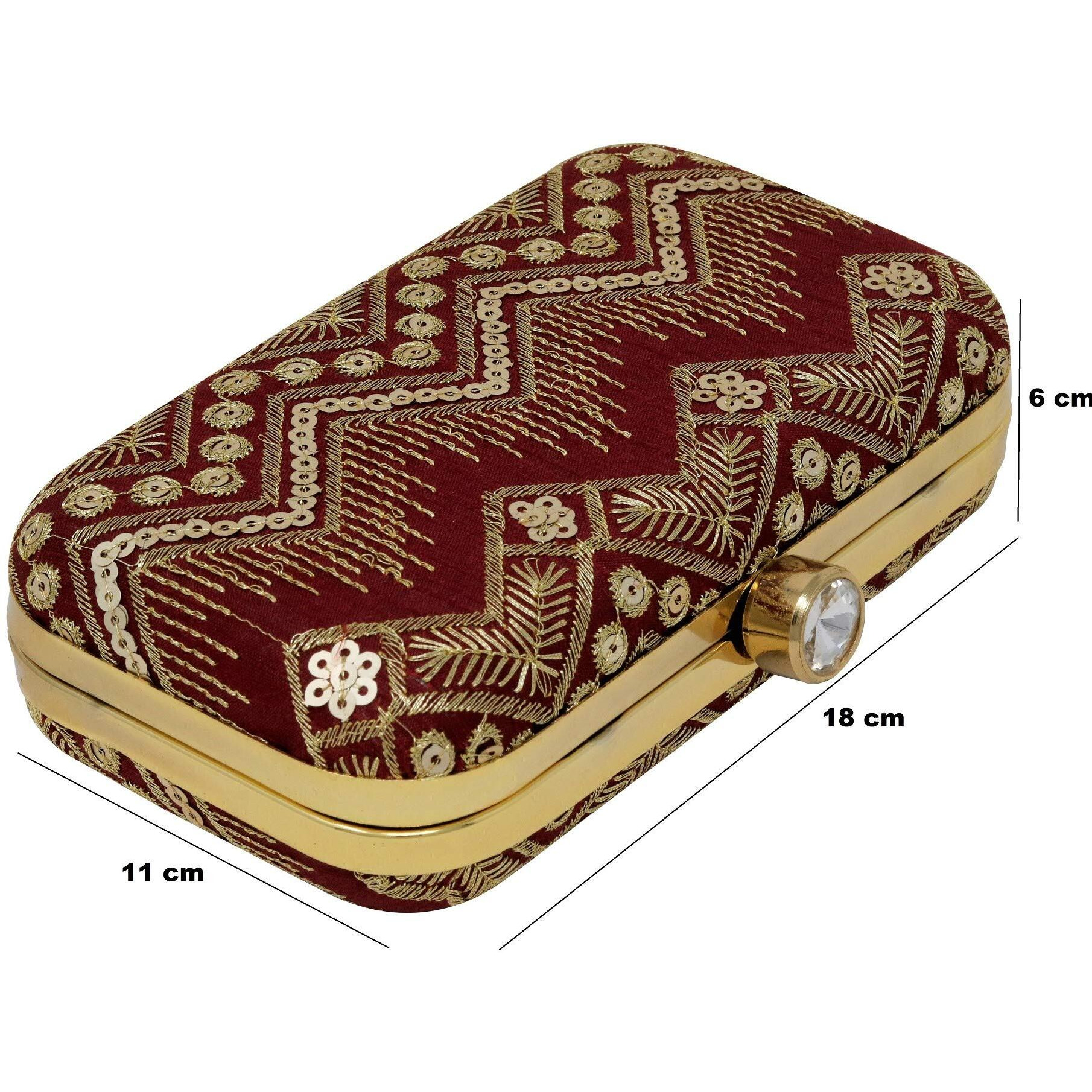 Ailtino Women's Box Clutch (Maroon)