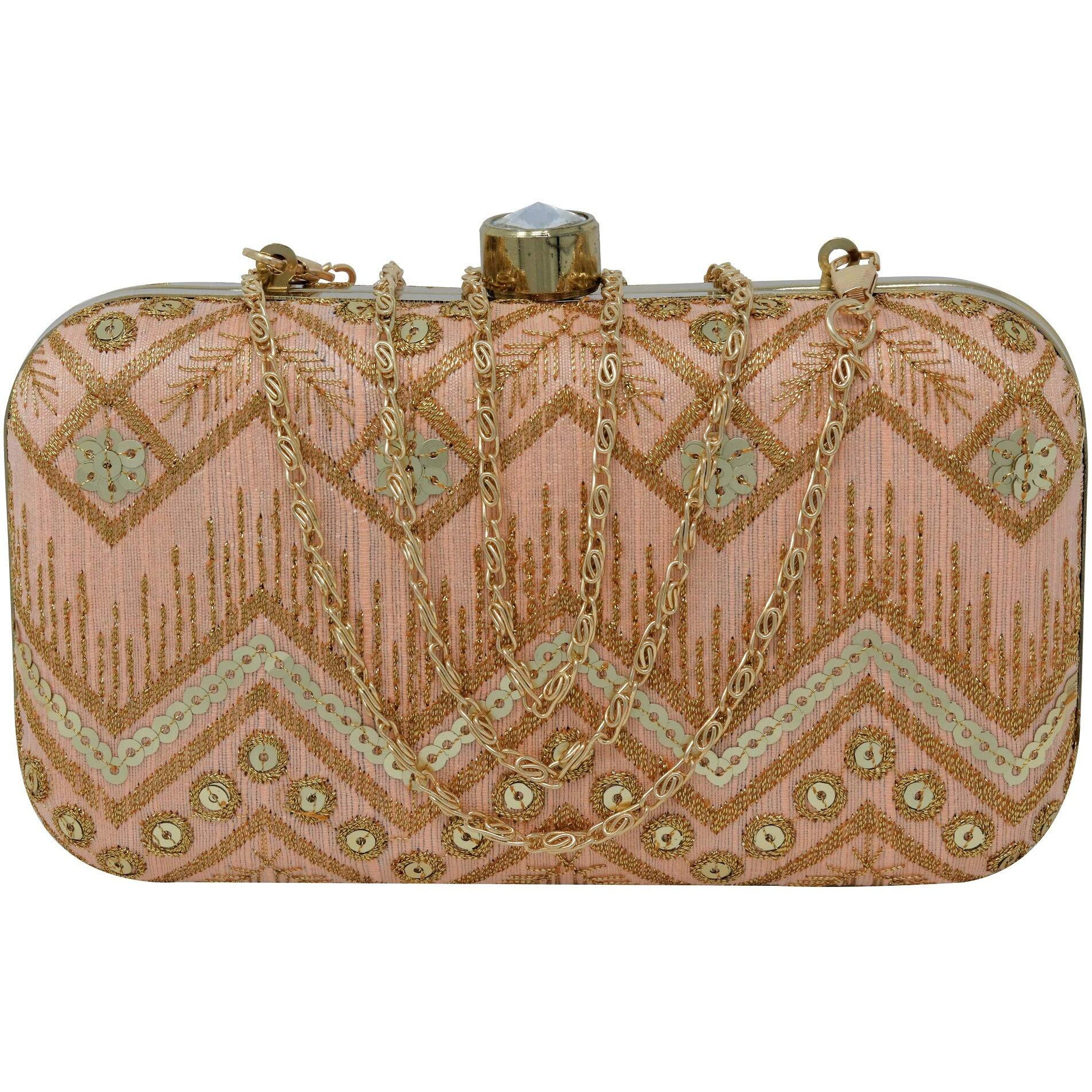 Ailtino Women's Box Clutch (Peach)