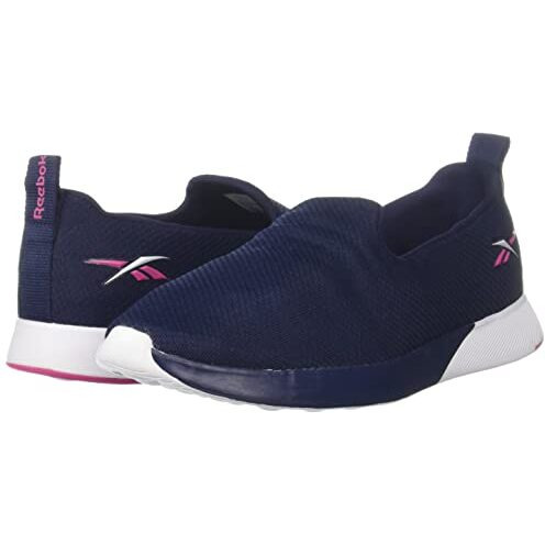 Reebok Women Mesh Out Bound Slip On W Walking Shoes Vector Navy - Proud Pink - White Uk 6