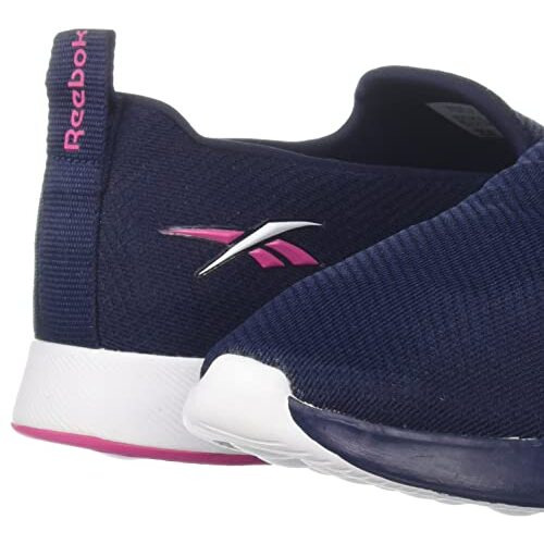 Reebok Women Mesh Out Bound Slip On W Walking Shoes Vector Navy - Proud Pink - White Uk 6