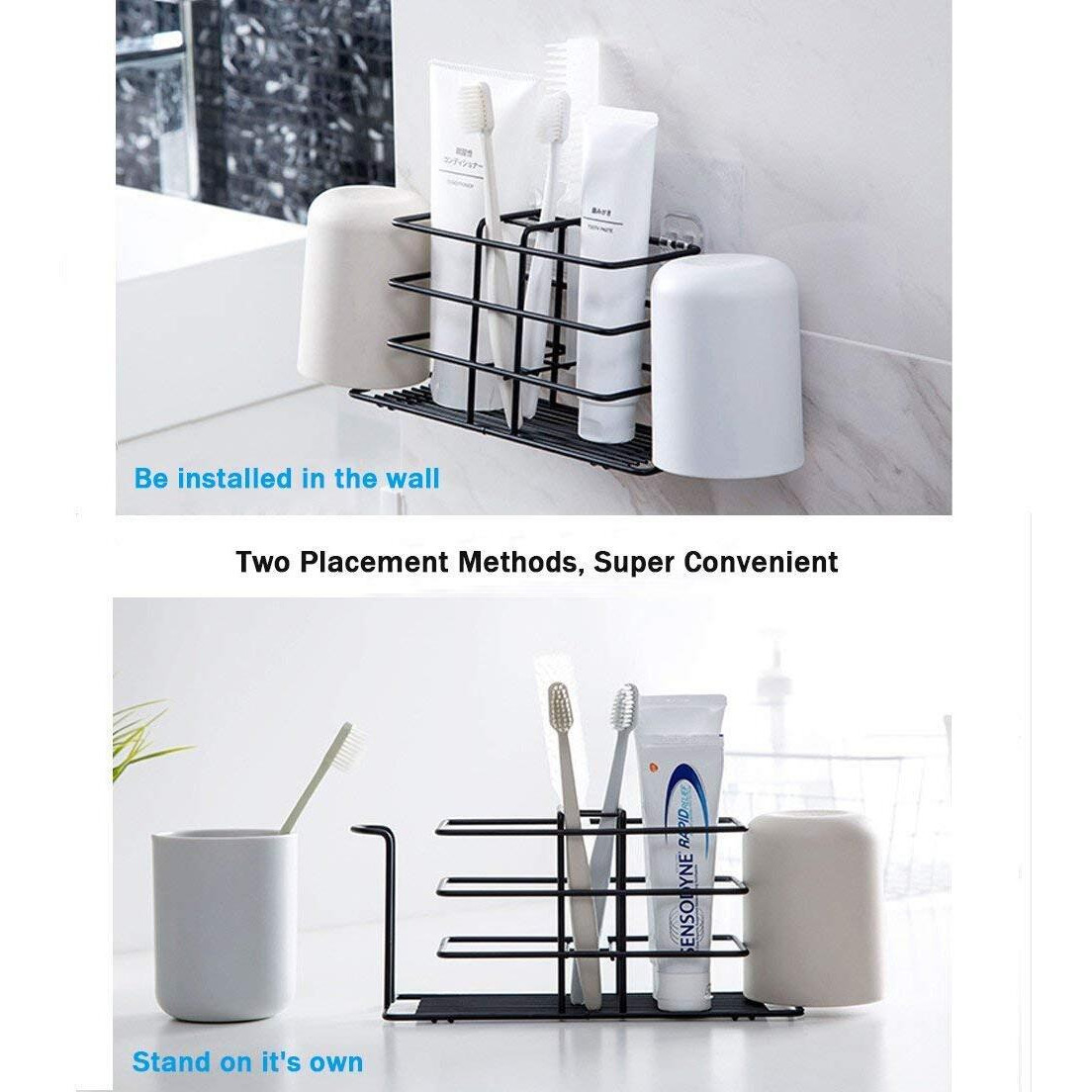 Gopendra Toothbrush Holder Stainless Steel Hanging Shower Caddy Rack Shelf For Bathroom (Av58 Toothbrush Rack)
