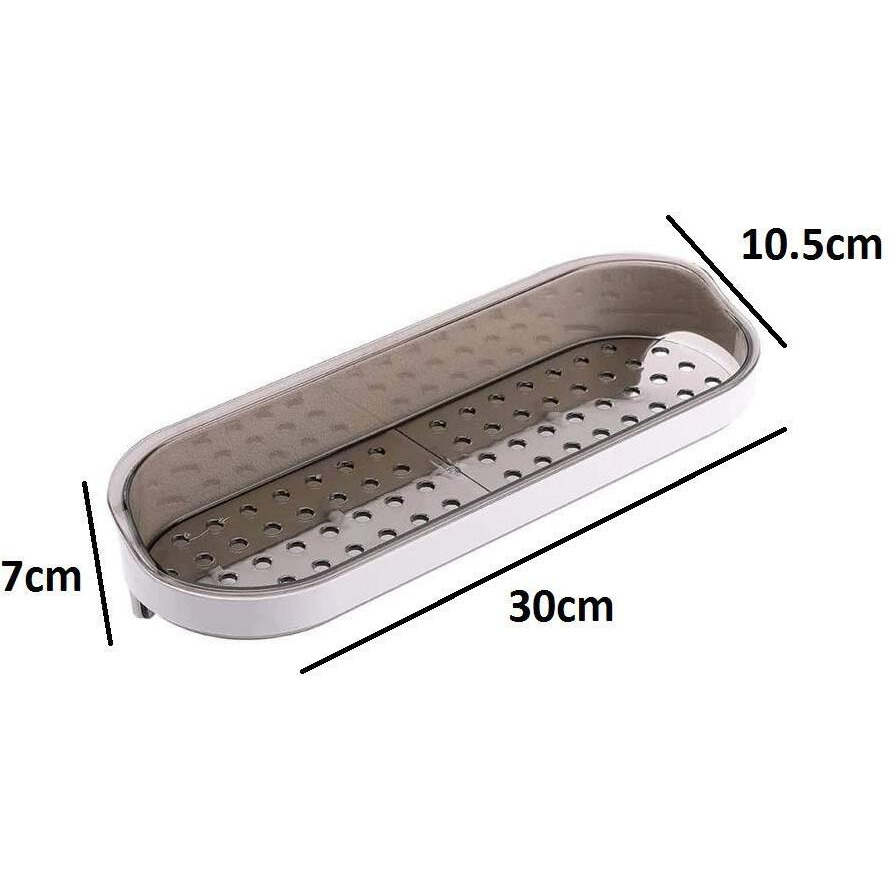 Gopendra Bathroom Shower Caddy Self Adhesive Wall Mounted Bathroom Storage Shelves Soap Dish With 4 Hooks For Shampoo (Av193 Shelves Hook)