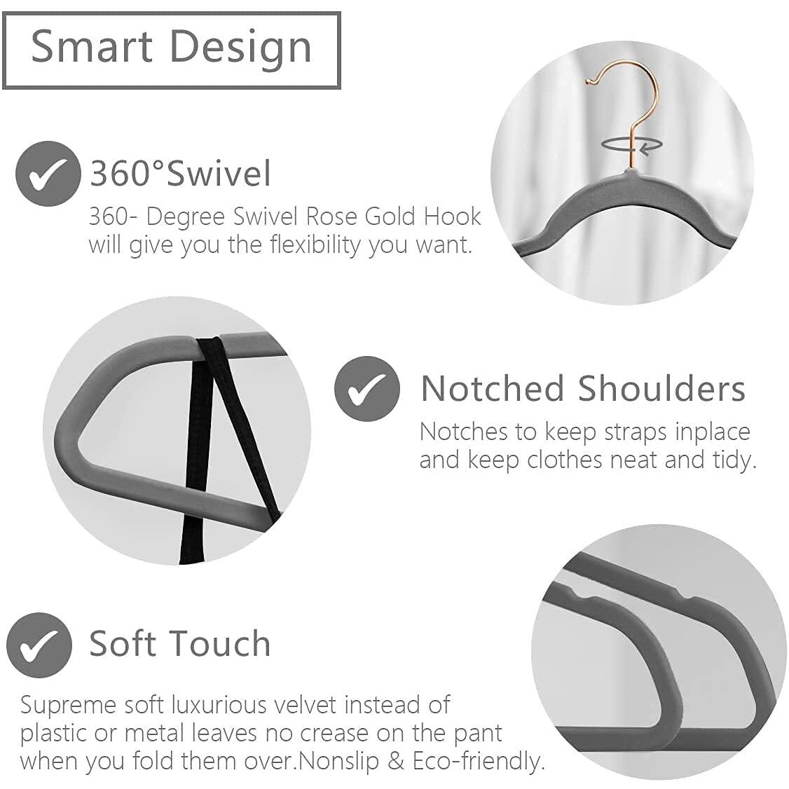 Golden Bird -Non-Slip Velvet Hangers Premium Suit Hangers Ultra Thin Space Saving 360 Degree Swivel Hook Clothes Hangers Velvet For Suits,Coats,Jackets,Pants,Dress,Sarees Pack Of 4