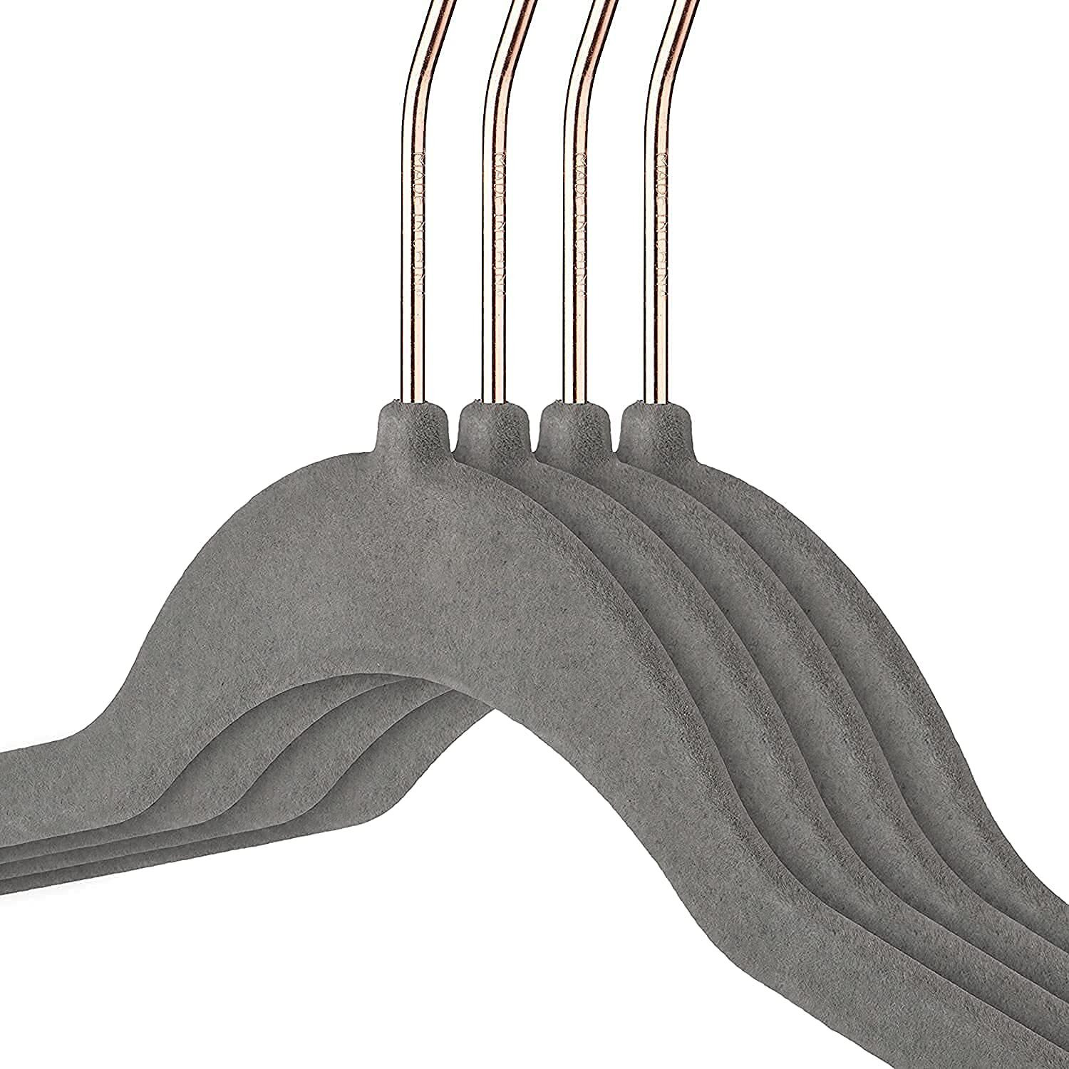 Golden Bird -Non-Slip Velvet Hangers Premium Suit Hangers Ultra Thin Space Saving 360 Degree Swivel Hook Clothes Hangers Velvet For Suits,Coats,Jackets,Pants,Dress,Sarees Pack Of 6