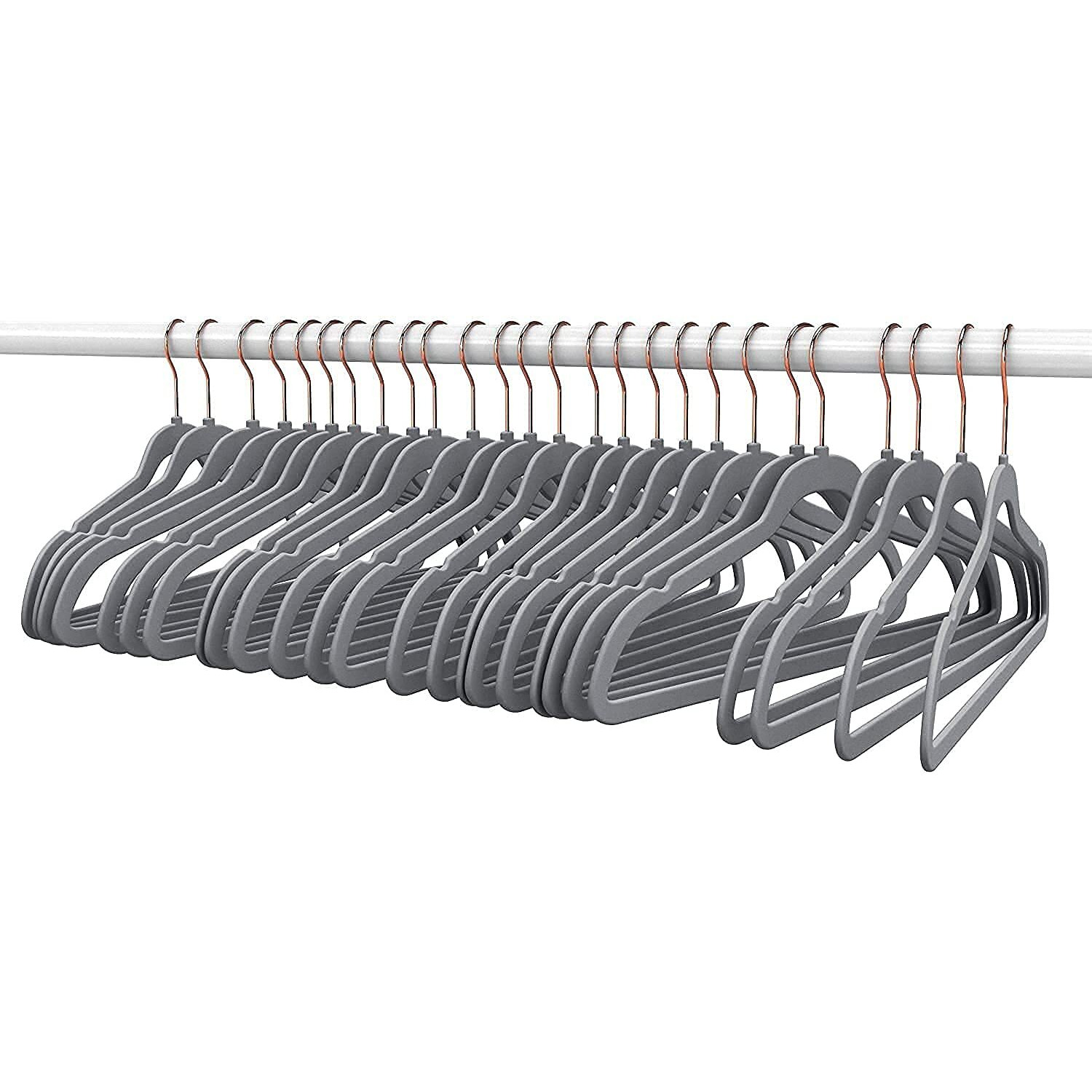 Golden Bird -Non-Slip Velvet Hangers Premium Suit Hangers Ultra Thin Space Saving 360 Degree Swivel Hook Clothes Hangers Velvet For Suits,Coats,Jackets,Pants,Dress,Sarees Pack Of 8