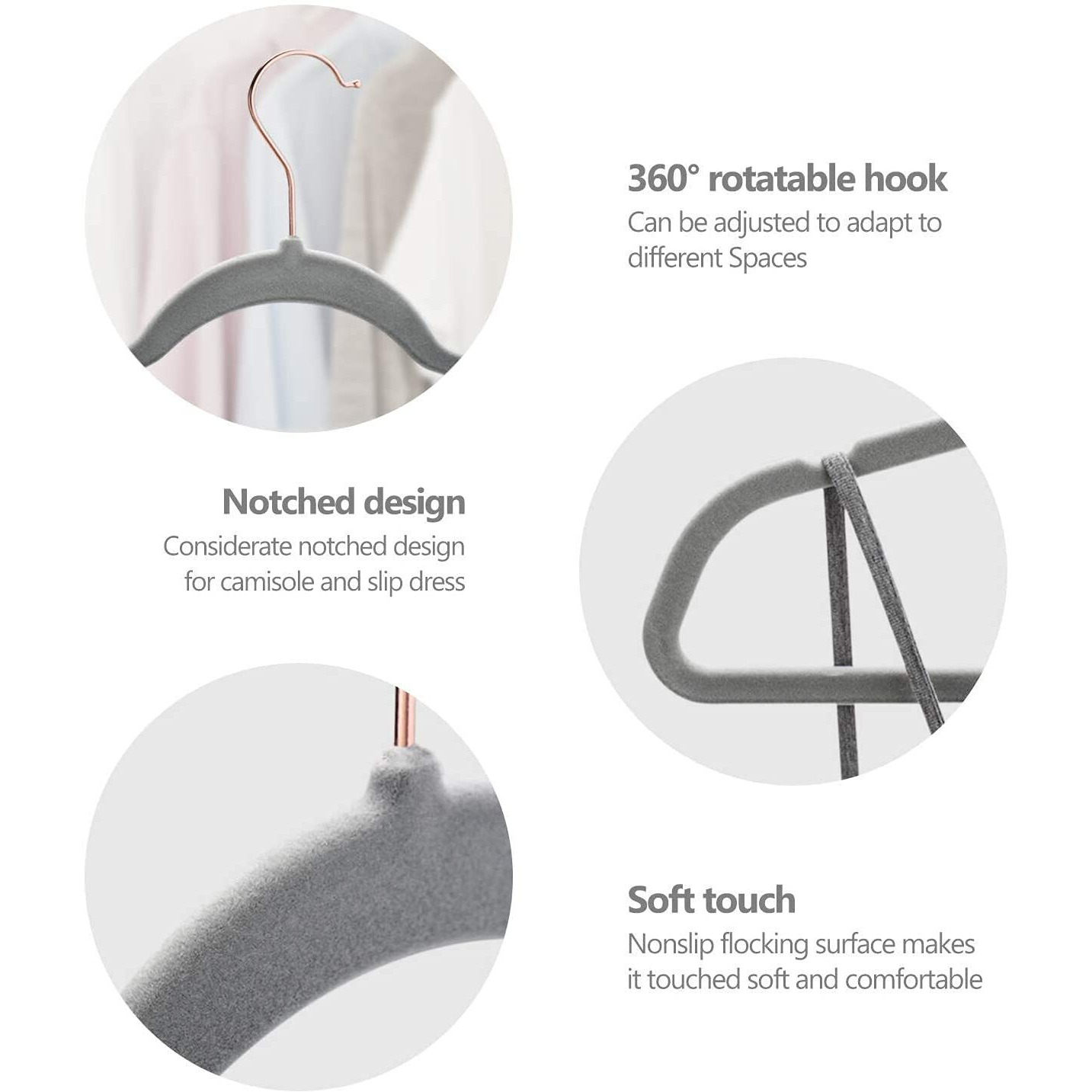 Golden Bird -Non-Slip Velvet Hangers Premium Suit Hangers Ultra Thin Space Saving 360 Degree Swivel Hook Clothes Hangers Velvet For Suits,Coats,Jackets,Pants,Dress,Sarees Pack Of 16