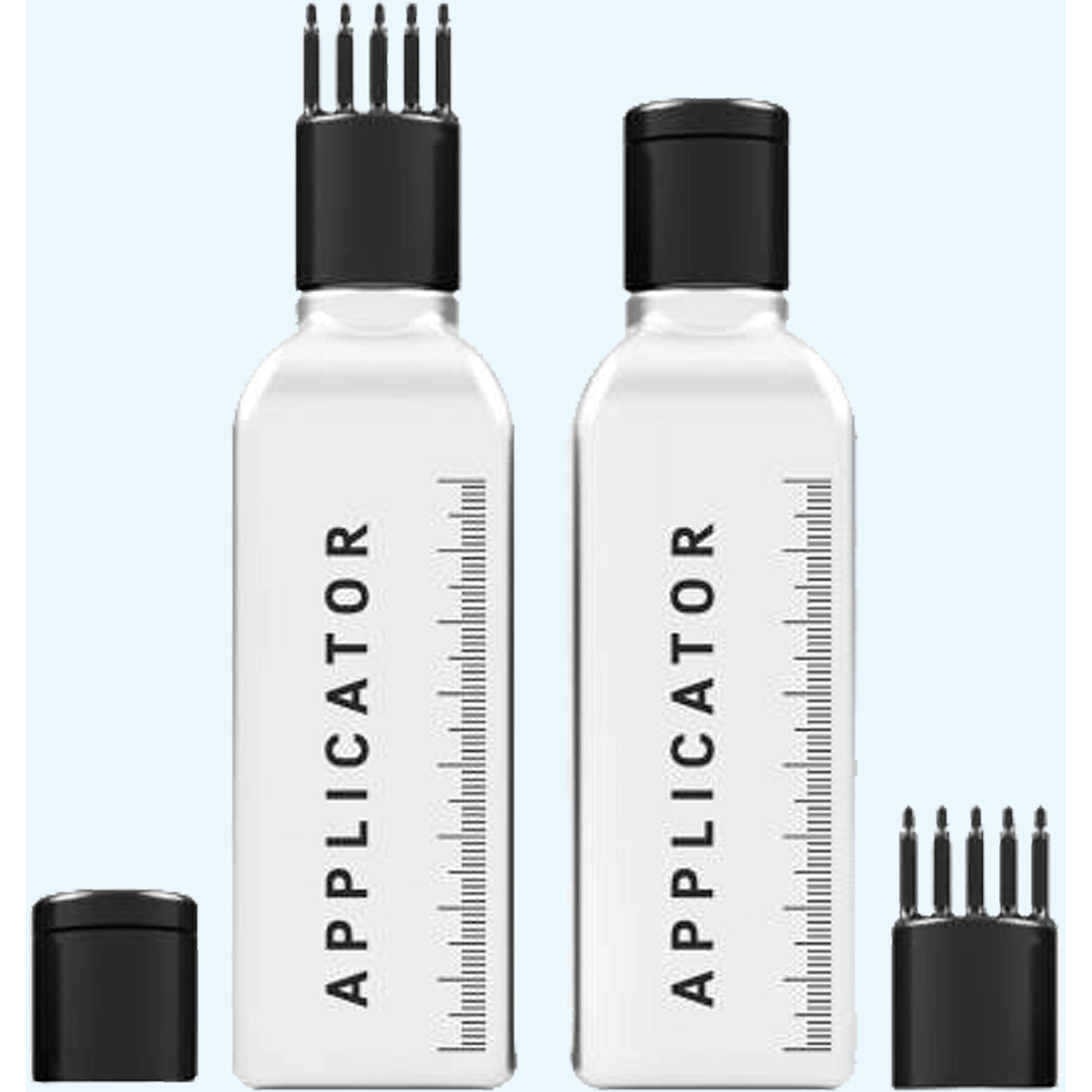Vreeny Hair Root Applicator Bottle With Comb Cap For Applying Hair Oil, Shampoo And Medicine (R_A_B_Pack Of 02)