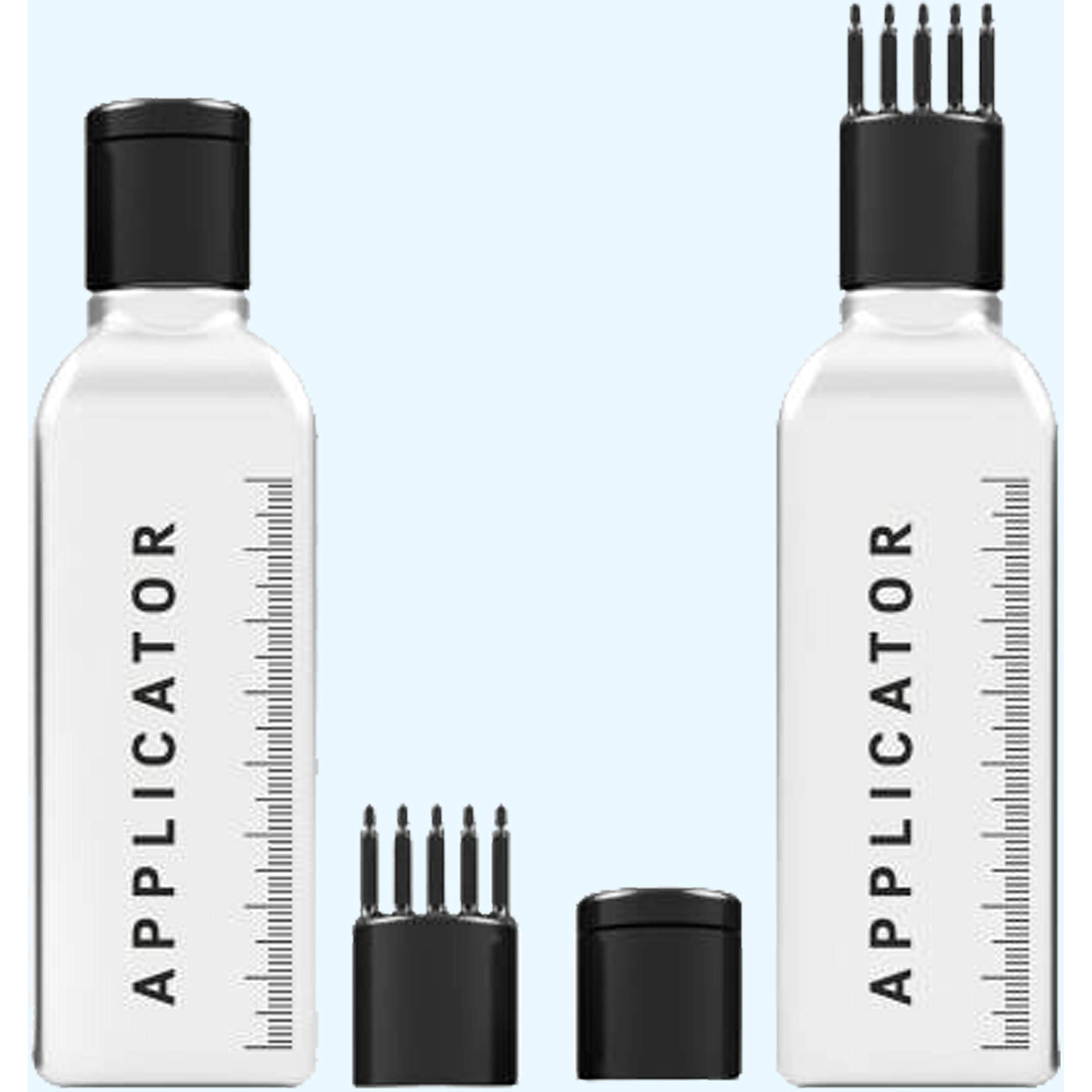 Vreeny Hair Root Applicator Bottle With Comb Cap For Applying Hair Oil, Shampoo And Medicine (R_A_B_Pack Of 02)