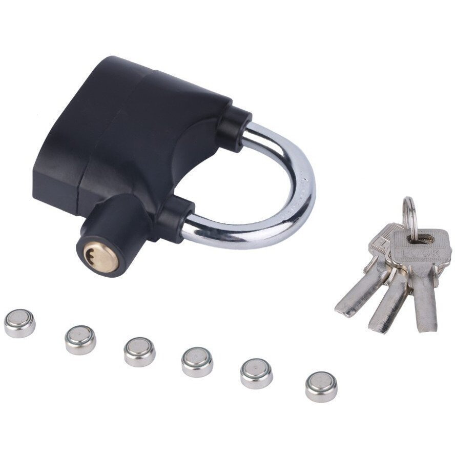 E10 Star New Anti Theft Burglar Pad Lock Alarm Security Siren Home Office Bike Bicycle Shop