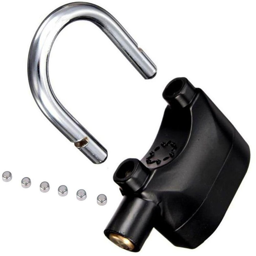 E10 Star New Anti Theft Burglar Pad Lock Alarm Security Siren Home Office Bike Bicycle Shop