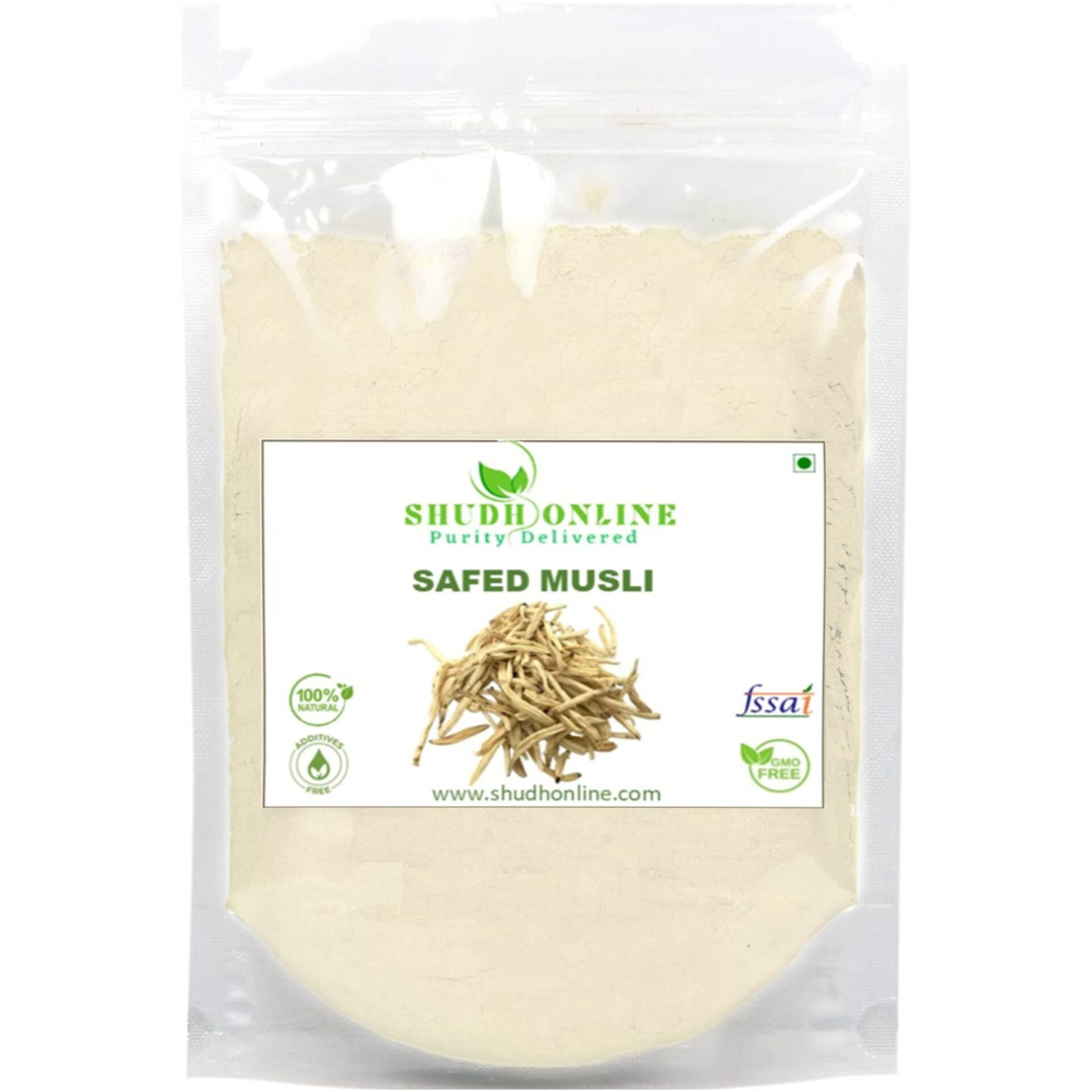 Shudh Online Safed Musli Root Powder, White Musli, Swet Musli, Chlorophytum Borivilianum (50 Gram)