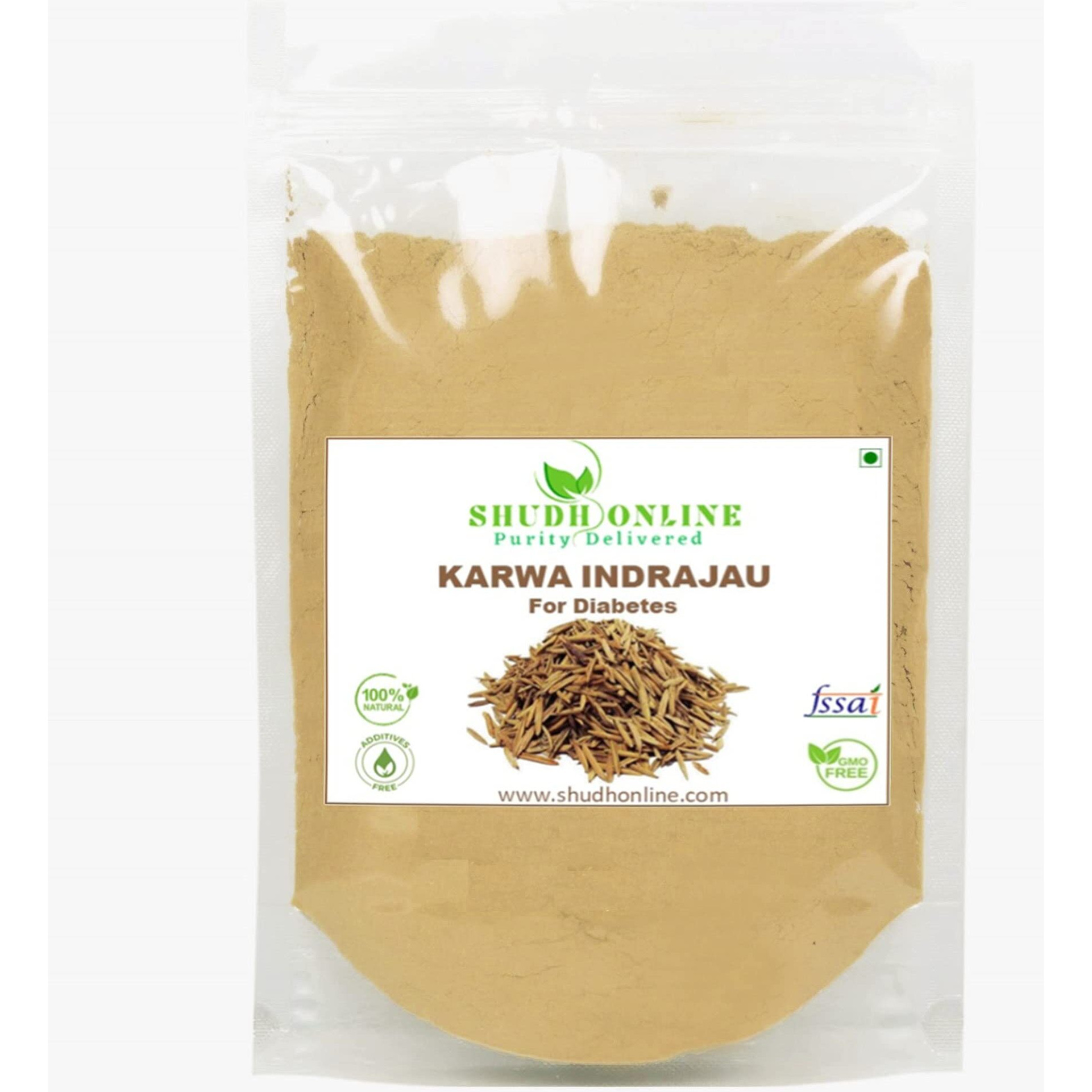 Shudh Online Karva Indrajau Powder, Indrajao, Indrajav For Diabetes (100 Grams), Indra Jau, Holarrhena Pubescens, Kutaja Seeds
