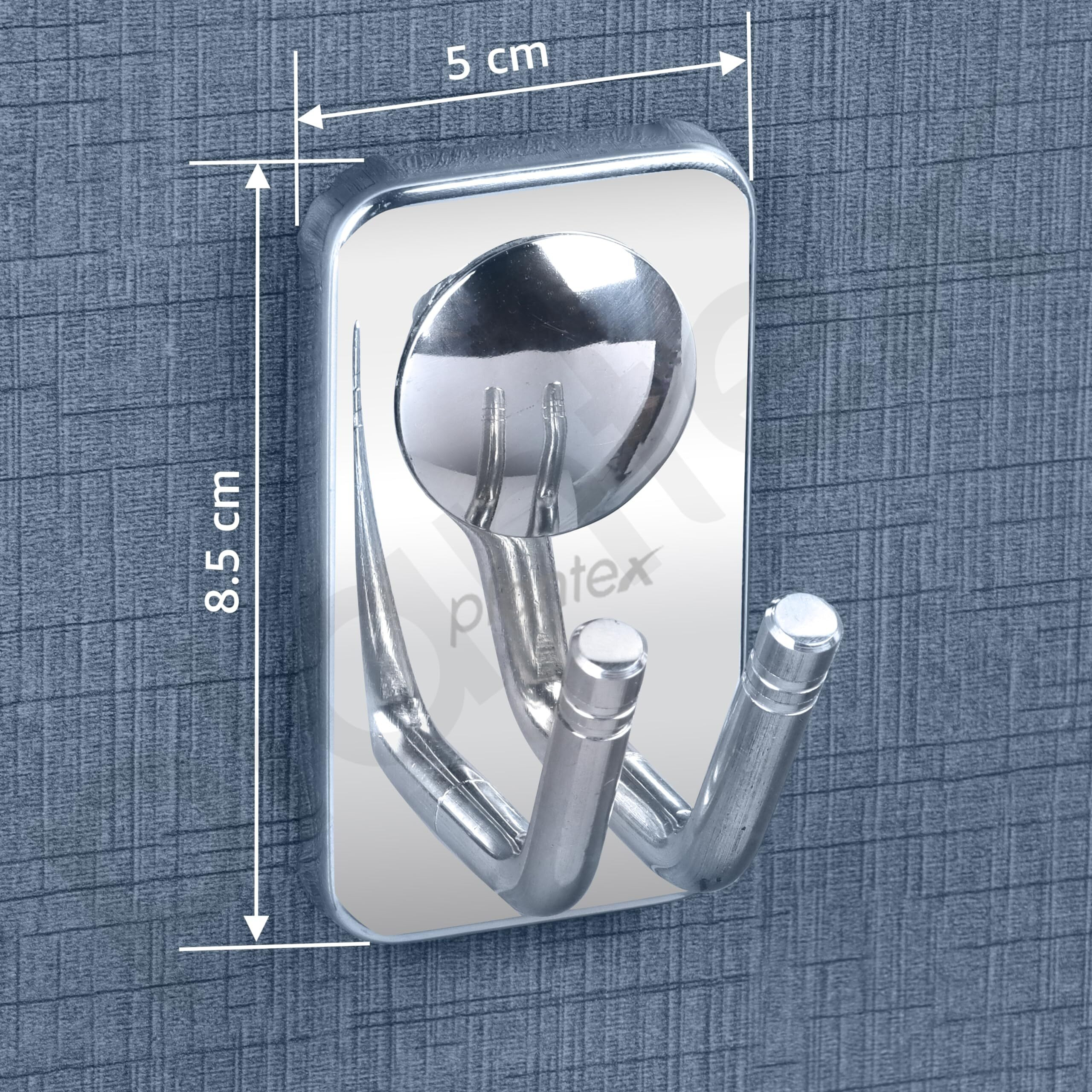 Plantex Chrome Mirror Finish Robe Hook/Hanging Hooks For Bathroom/Wall Hooks For Hanging Clothes/Hooks For Wall/Bathroom Accessories - Metro