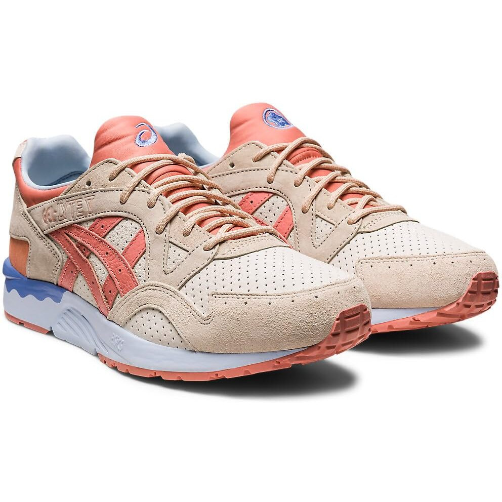 Asics Mens Gel-Lyte V Cream/Salmon Sneaker - 8 Uk (1201A822.103)