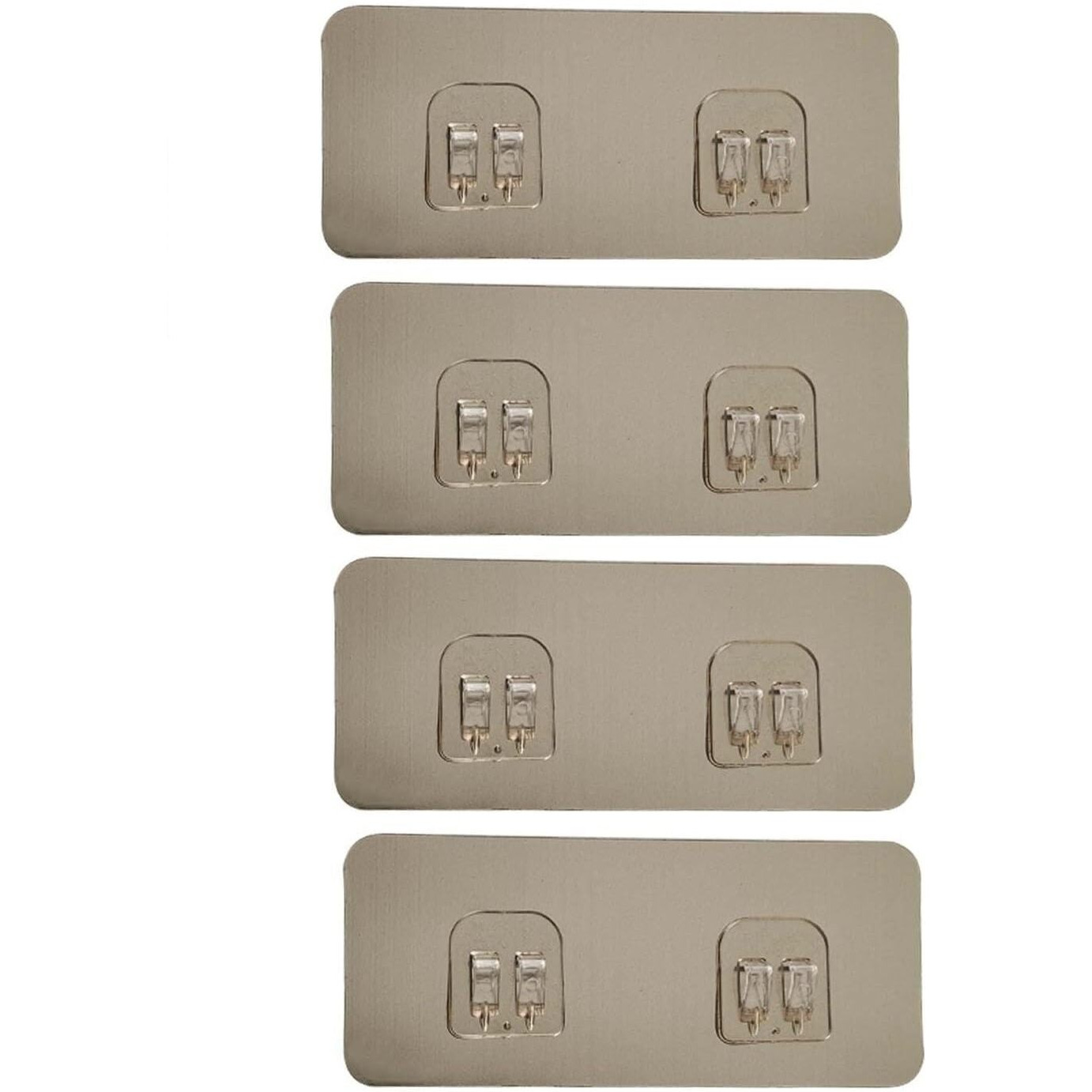 Xenoty Strong Self Adhesive Magic Sticker - Bathroom And Kitchen Hanging Racks Magic Sticker, Tissue And Towel Rack Hanging Adhesive Sticker - Only Sticker (Double Hook (16 X 7 Cm), 4.00)
