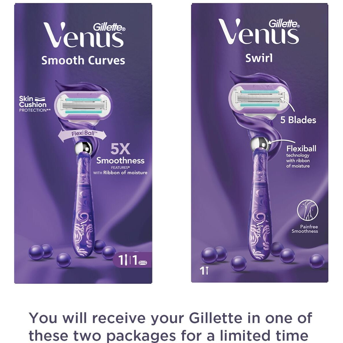 Gillette Venus Swirl | Hair Removal Razor | Razor For Women| Pivoting Flexi-Ball Handle | No Missed Hair