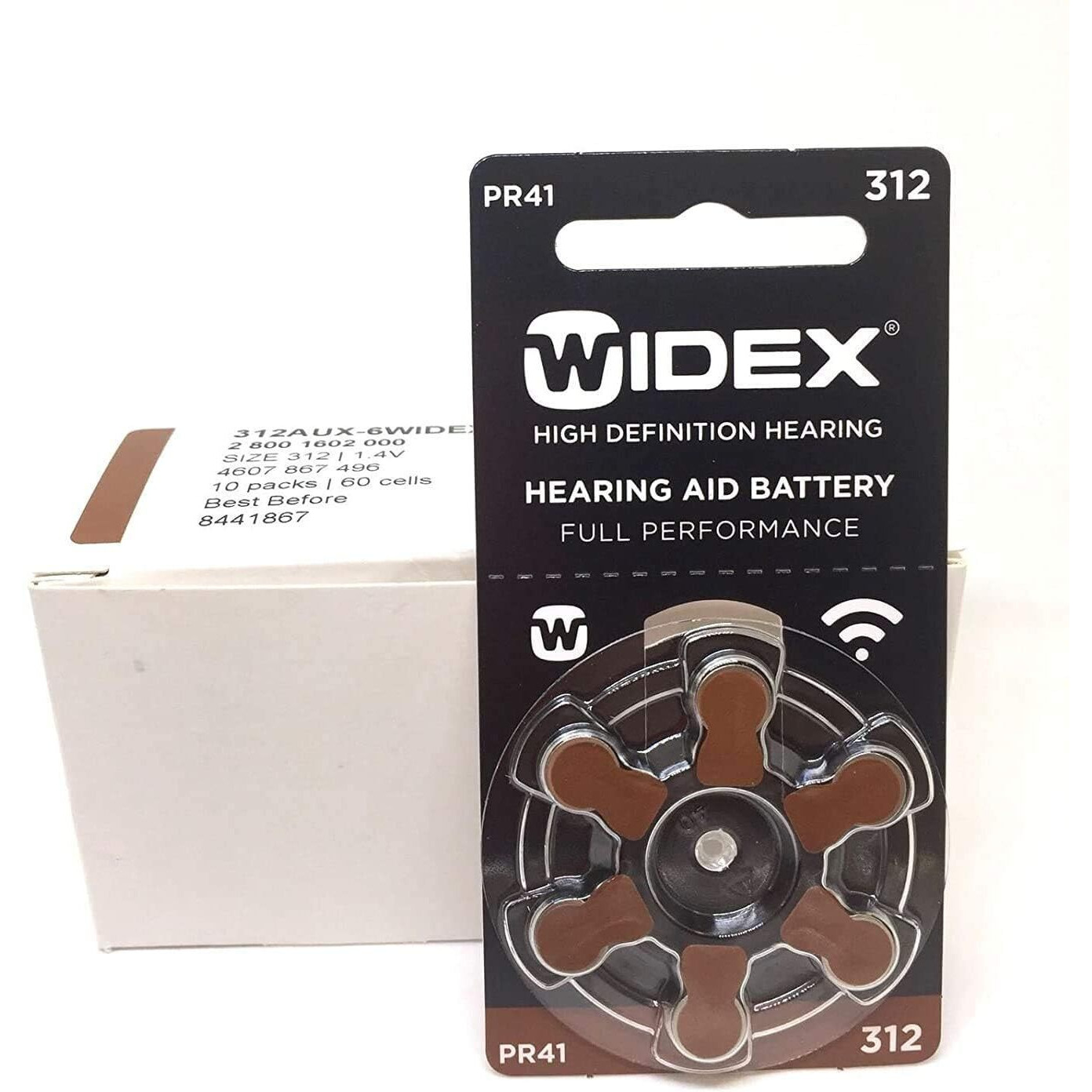 Widex Hearing Aid Battery Size 312 (5 Packets  30 Batteries)