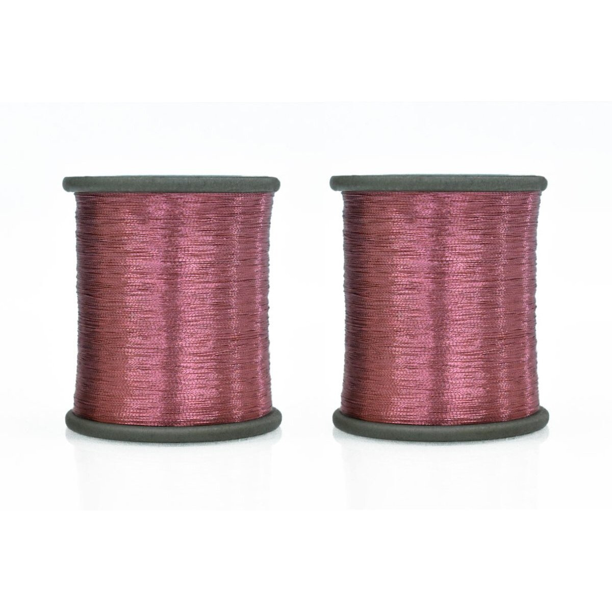 Embroiderymaterial Metallic Zari Thread For Embroidery, Sewing And Jewelry Making, Light Pink Color, 0.1Mm(Pack Of 2 Roll)