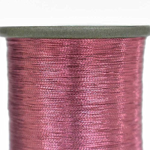 Embroiderymaterial Metallic Zari Thread For Embroidery, Sewing And Jewelry Making, Light Pink Color, 0.1Mm(Pack Of 2 Roll)