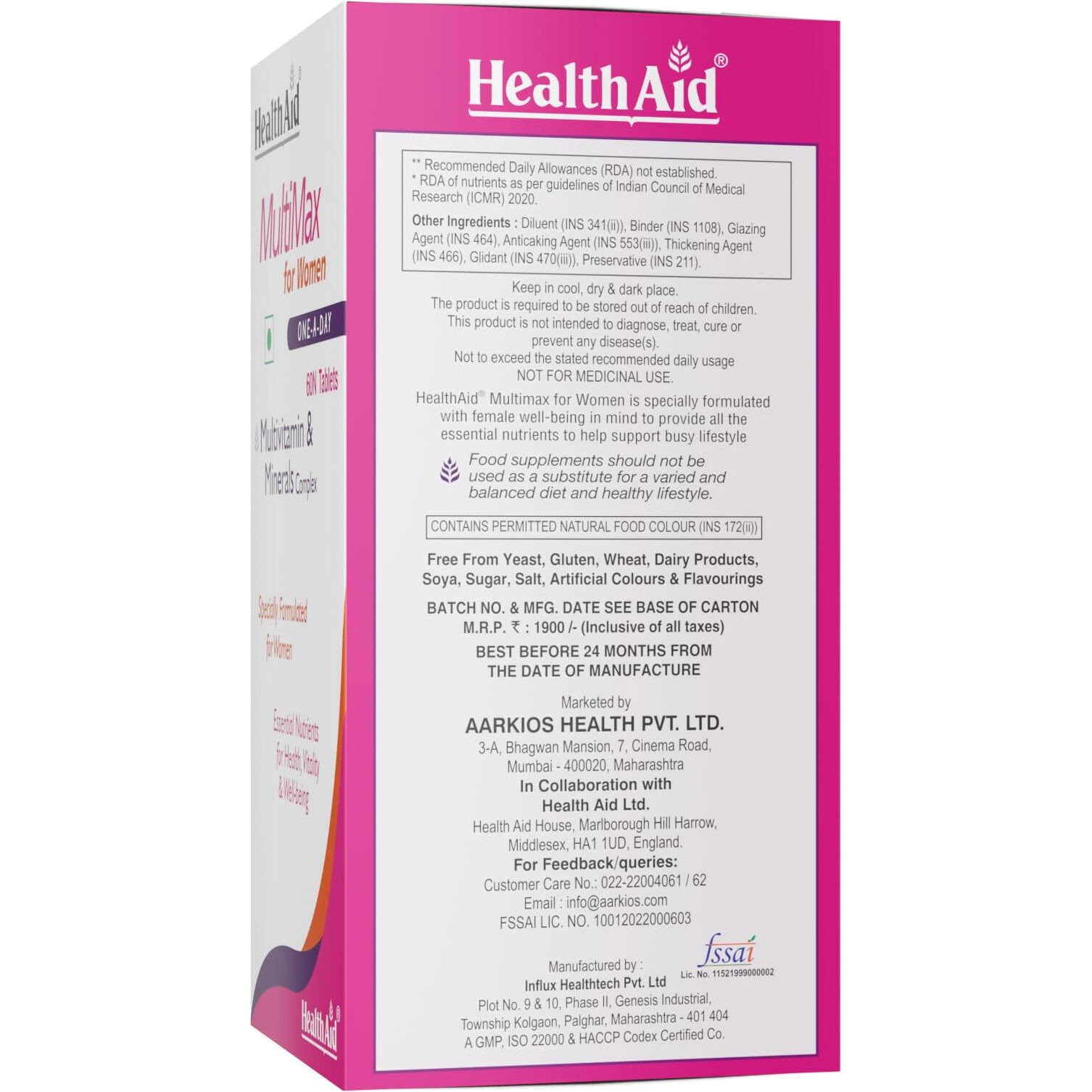 Healthaid Multimax For Women - 60 Tablets