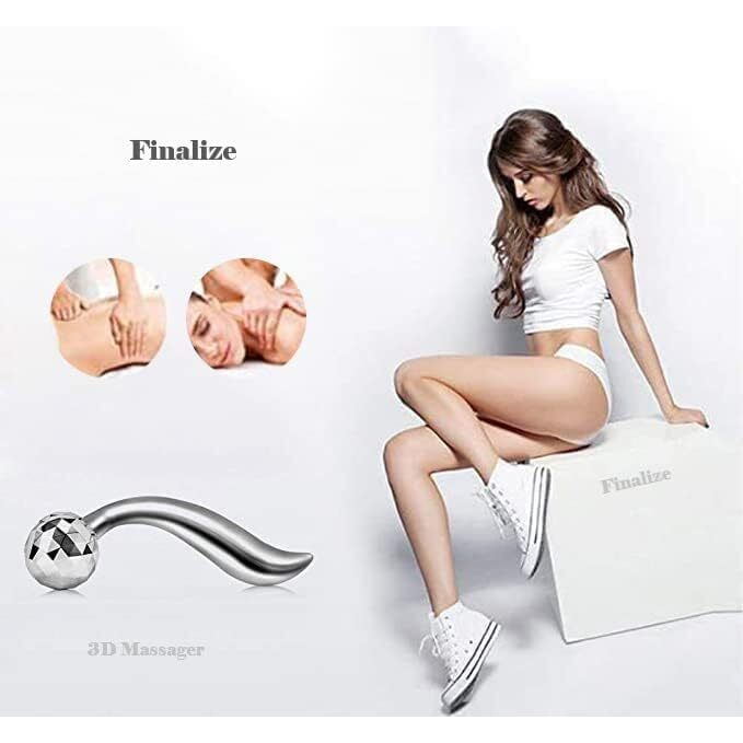 Finalize 3D Manual Roller Face Body Massager With Ice Roller For Face,Ice Face Roller Silicone Facial Cube,Ice Cube Massager Face,Jade Roller With Gau Sha Stone,Head Scalp Shampoo Brush(Multi)