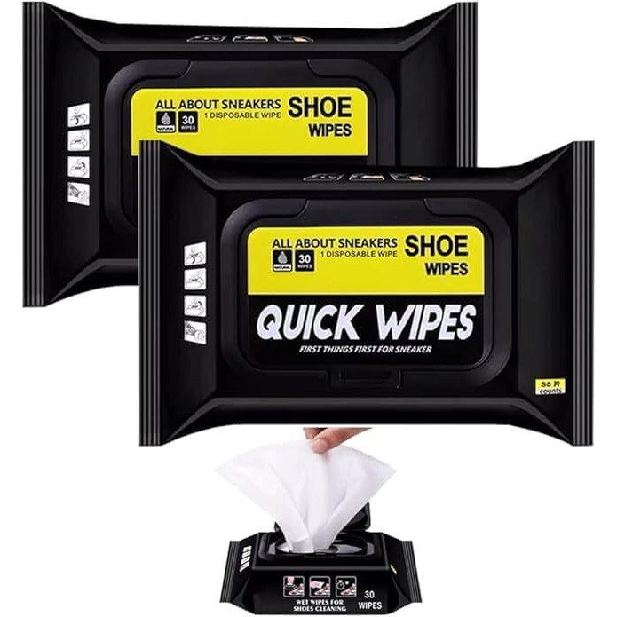 Tcco Natural Sneaker & Shoe Cleaner Wipes - 1 Packs Of 80 - Portable Sneakers Cleaner Shoe Wipes Quickly Remove Dirt & Stains - These Disposable Shoe Cleaning Wipes Can Be Used On Most Footwear