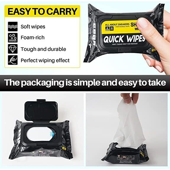 Tcco Natural Sneaker & Shoe Cleaner Wipes - 1 Packs Of 80 - Portable Sneakers Cleaner Shoe Wipes Quickly Remove Dirt & Stains - These Disposable Shoe Cleaning Wipes Can Be Used On Most Footwear