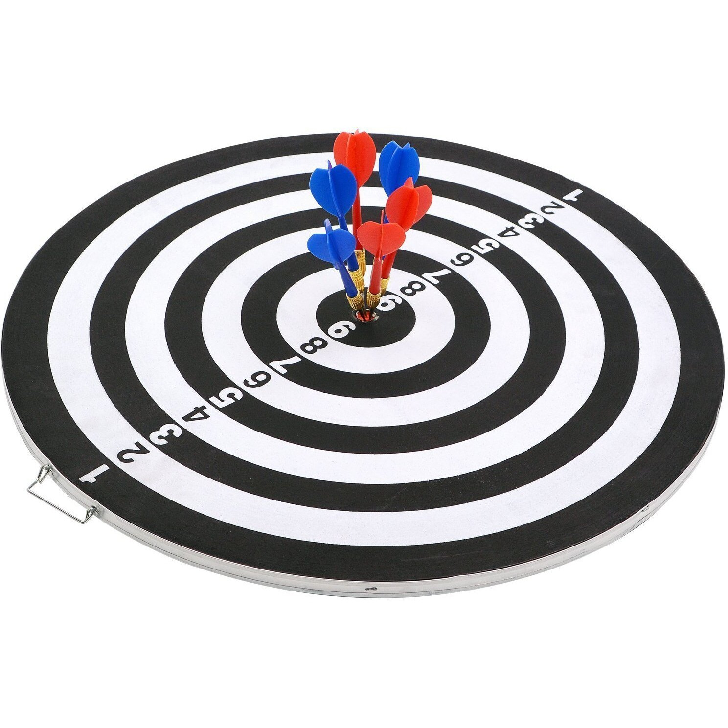 Skyfun (Label) Double Sided Professional Dart Boards For Adults And Kids, Man Cave Stuff Outdoor Game With 6 Steel Tip Darts, Indoor Leisure Sport In Office, Family (Cardboard)