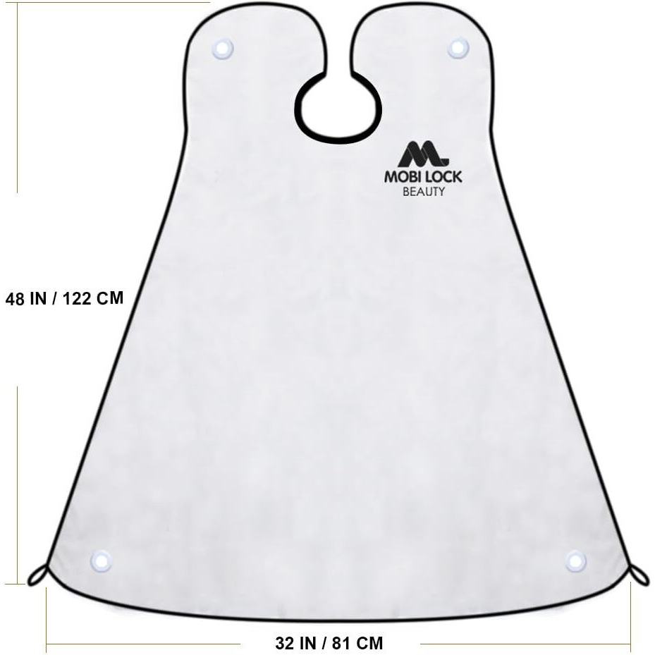 Best Beard Shaving Catcher Bib The Smart Way To Shave  Beard Trimming Apron & Shaving Cape  Perfect Grooming Gift Or Men's Birthday Gift  Includes Shaping Comb, Bag, & Grooming E-Book By Mobi Lock