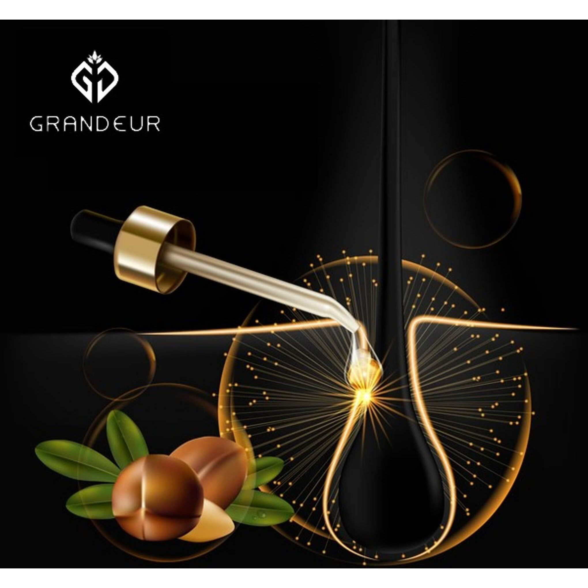 Grandeur 100% Pure And Natural Moroccan Argan Oil 30Ml, For Dry And Coarse Hair & Skin Care- 30Ml | Hair Fall Control | Hair Growth|
