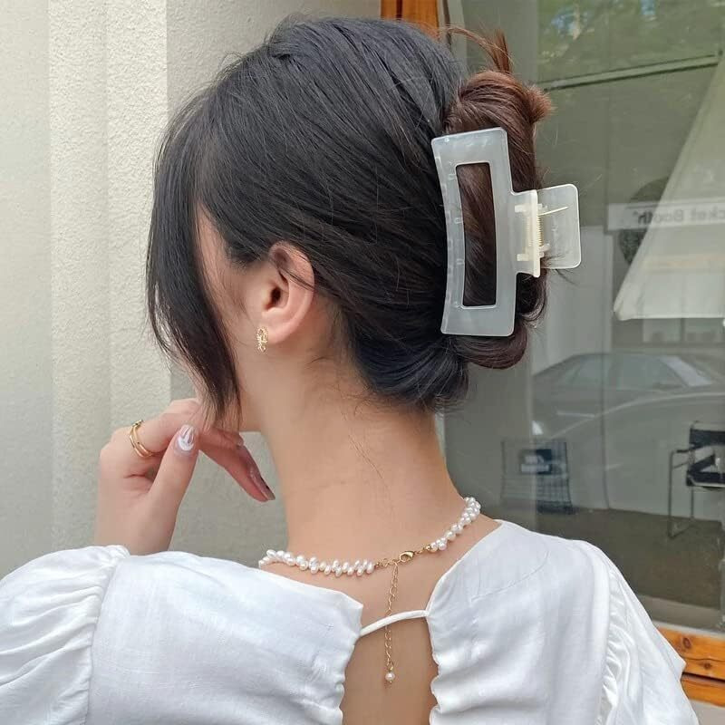 Kendrick Hair Claw Clips For Women, Strong Hold Matte Clips For Thick Hair, Fashion Hair Styling Accessories For Girls, Large Hair Clips For Women Thick Hair (Big Pearl Hair Claw, 3)