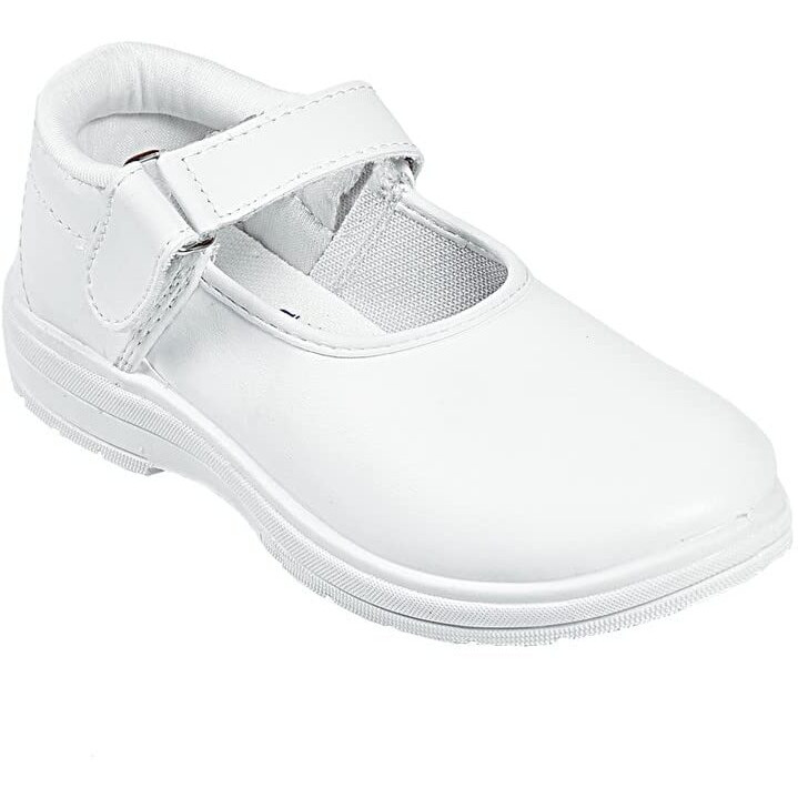 Ektta Girl's White School Shoes_9 Sml